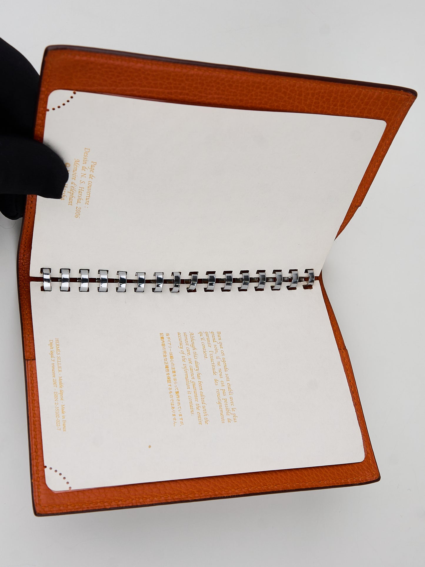 Hermes| Journal Case passport cover Havana/Orange 2007