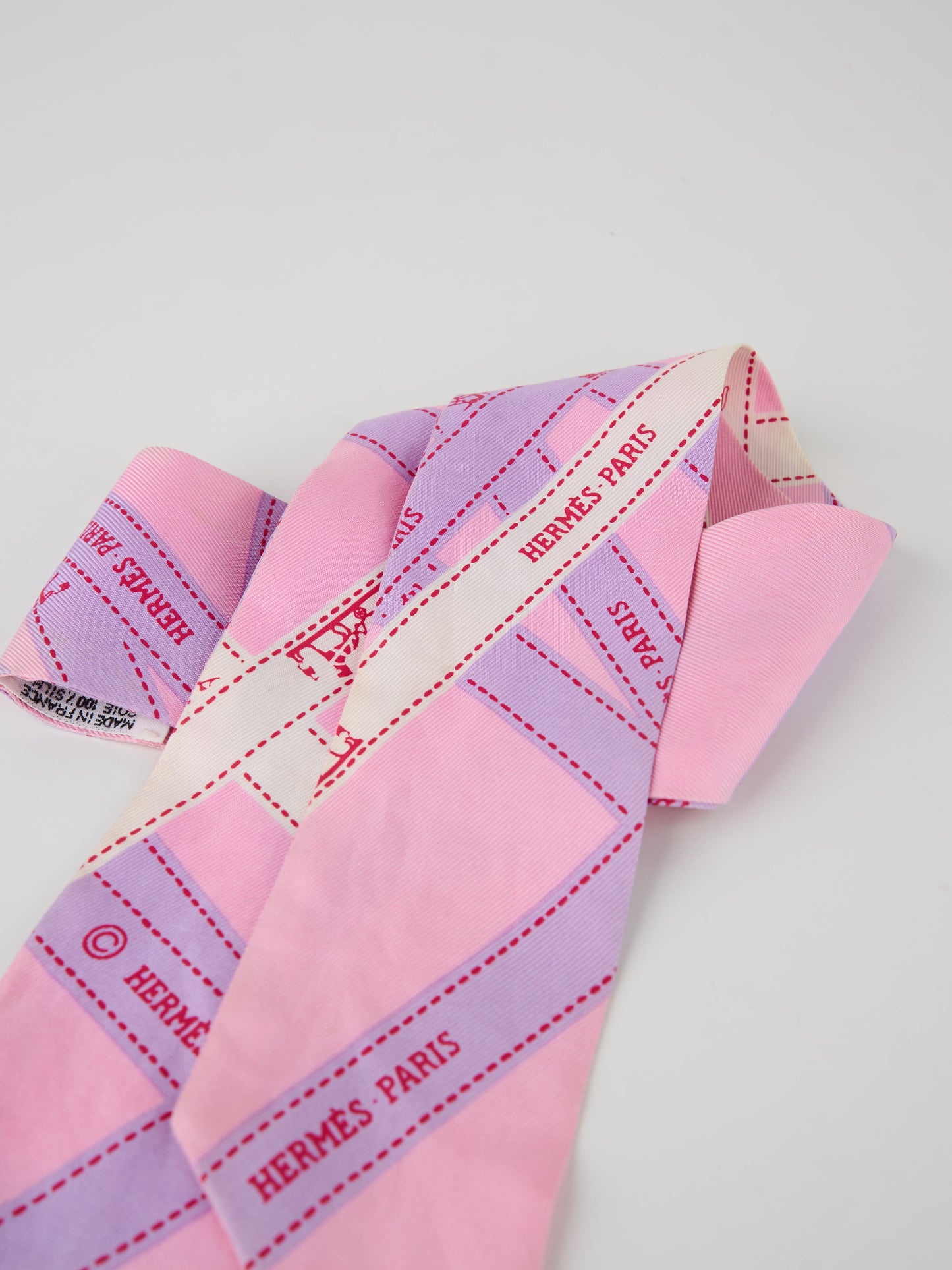 Hermes |Pink Ribbon twilly