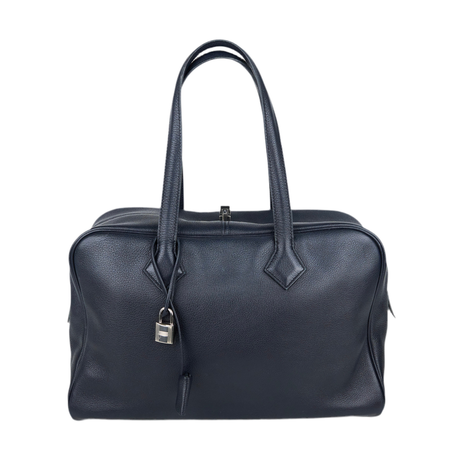 Hermes| Victoria 35 Handbag Taurillon Clemence Blue Indigo 2016