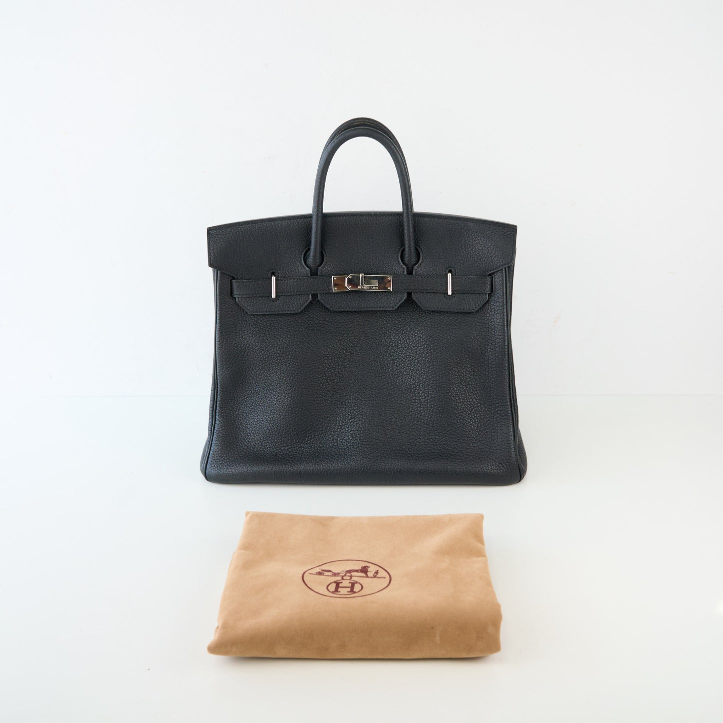 Hermes|HAC 32 Haut a Courroies Handbag Fjord Black 2004