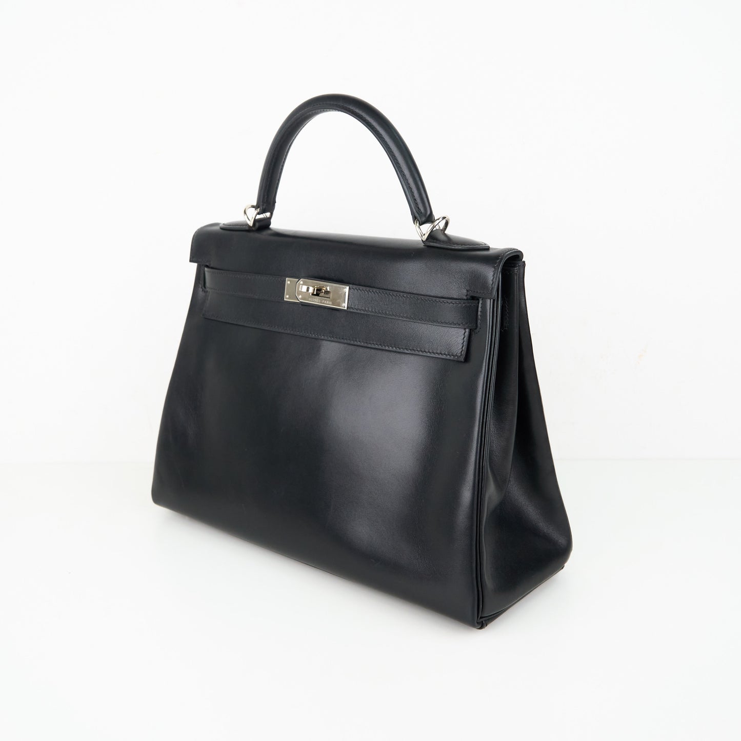 Hermes| Kelly32 Handbag Box Calf Black 2001