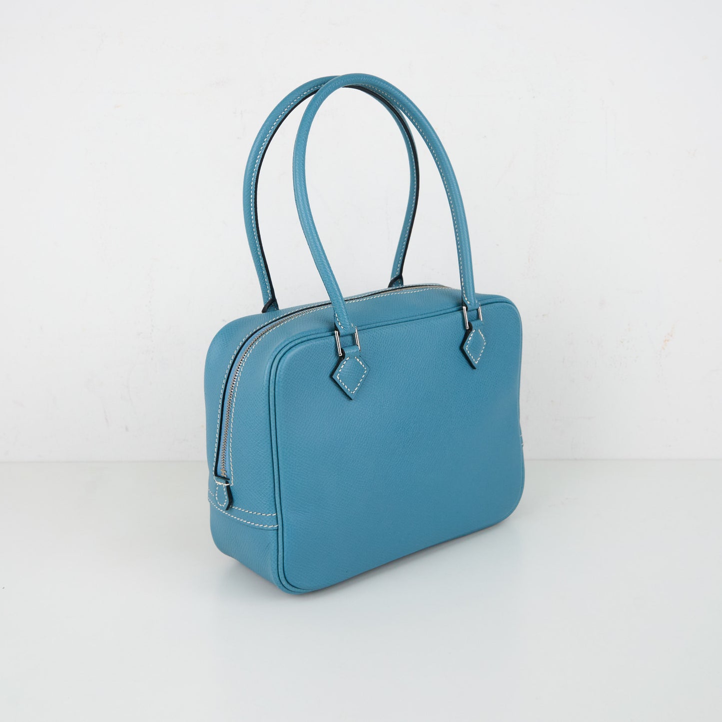 Hermes| Plume 20 Mini Plume Handbag Epsom Blue Jean 2008