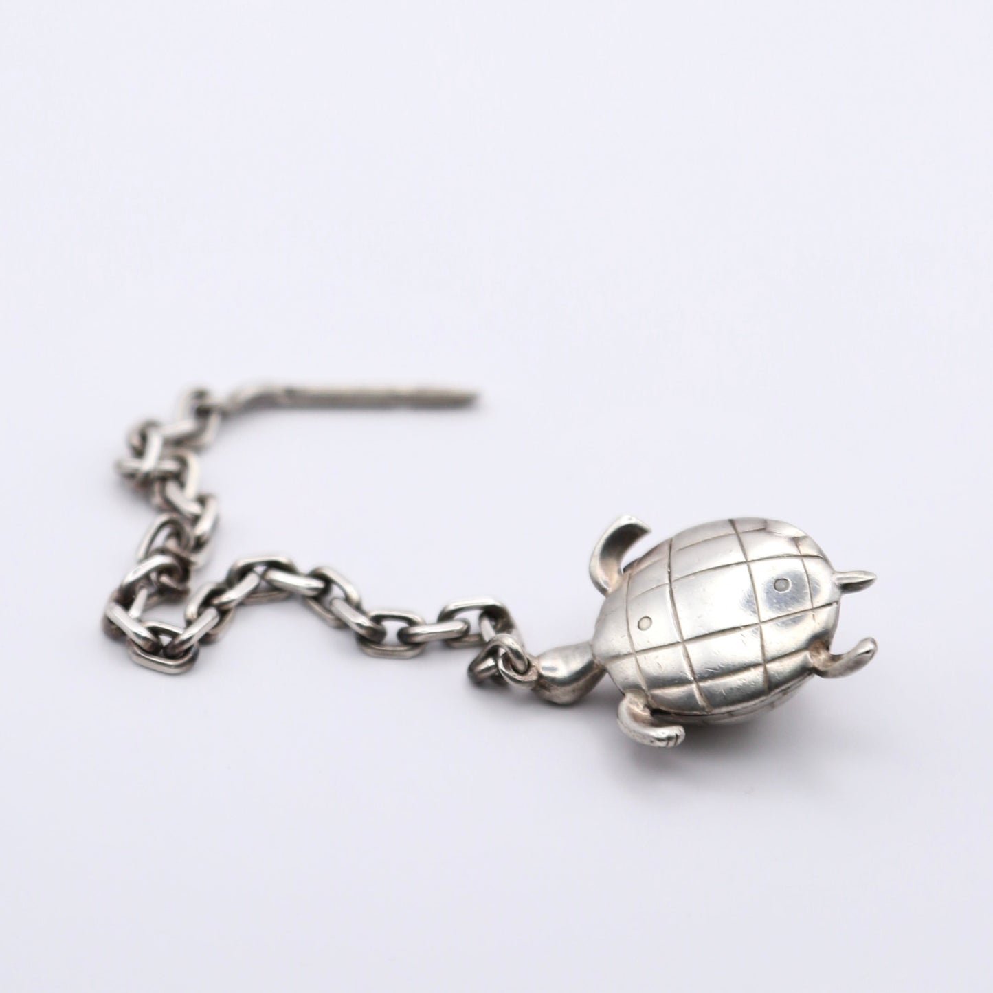 Hermes | S925 Silver Chain Key Holder Bag Charm Turtle
