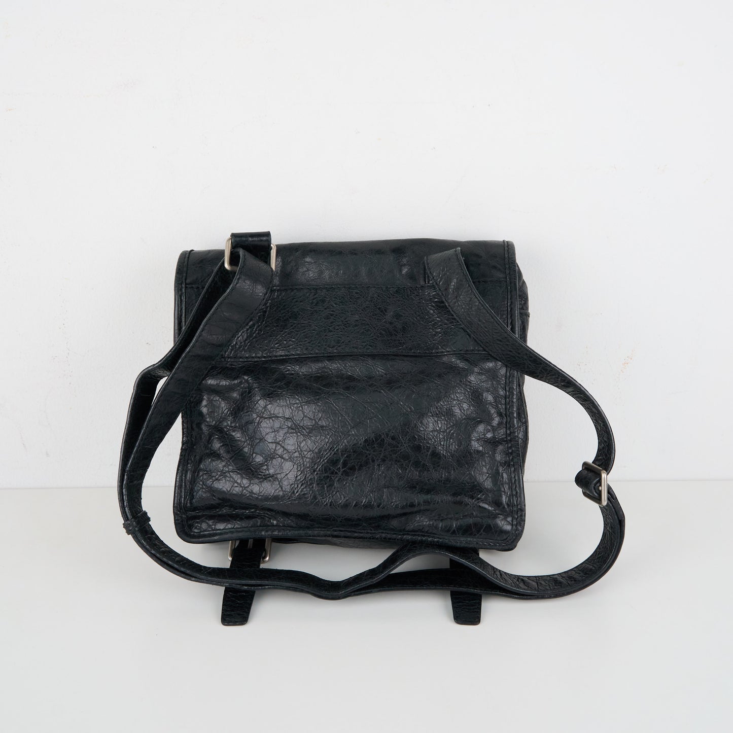 Balenciaga |Black messenger shoulder bag Archive city Leather