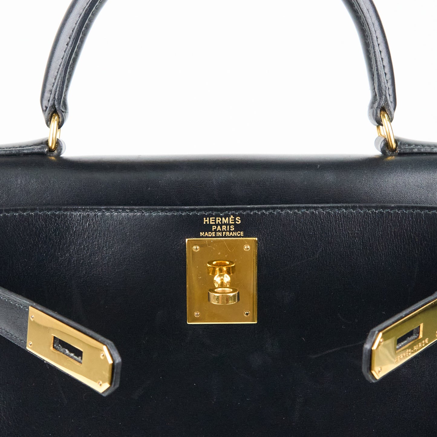 Hermes| Kelly 28 Black box calf Handbag 1994