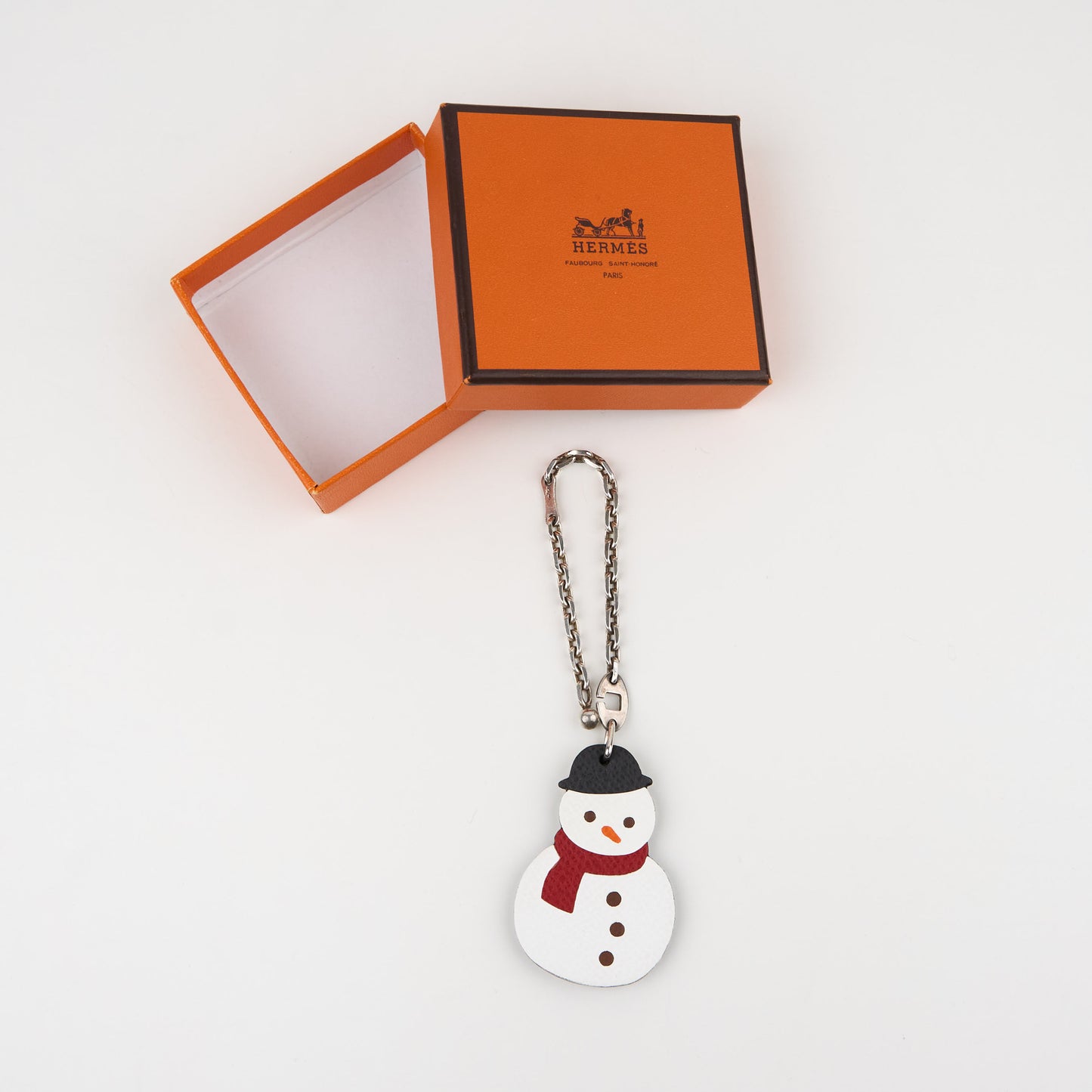 Hermes |S925 Chain Bag Charm Snowman