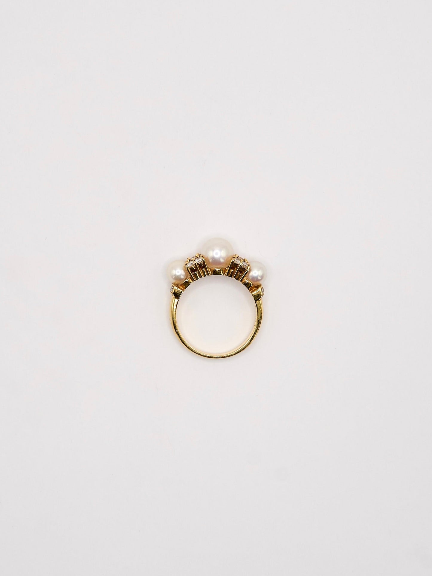 K18 Akoya Pearl Diamond Ring #11
