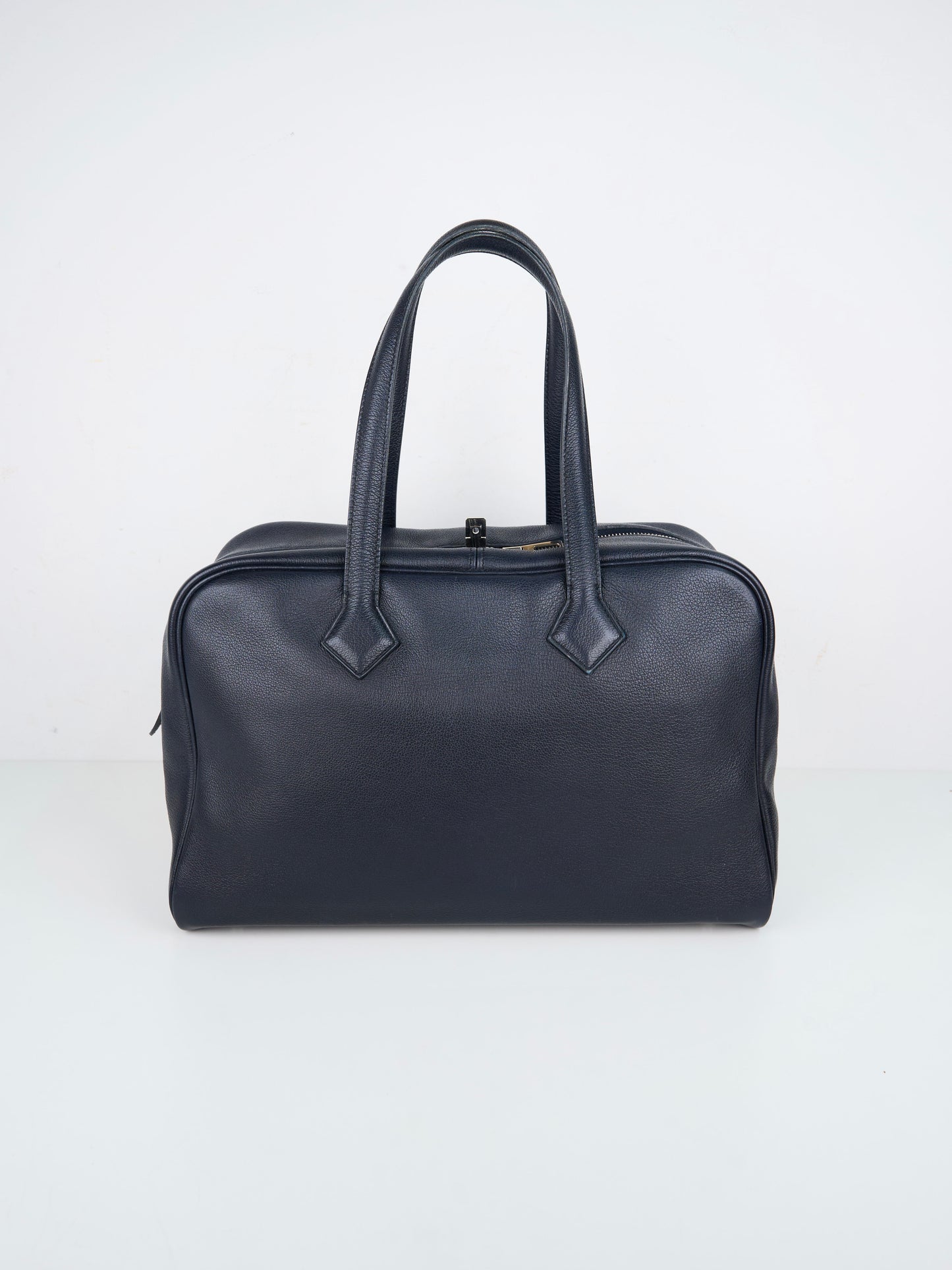 Hermes| Victoria 35 Handbag Taurillon Clemence Blue Indigo 2016