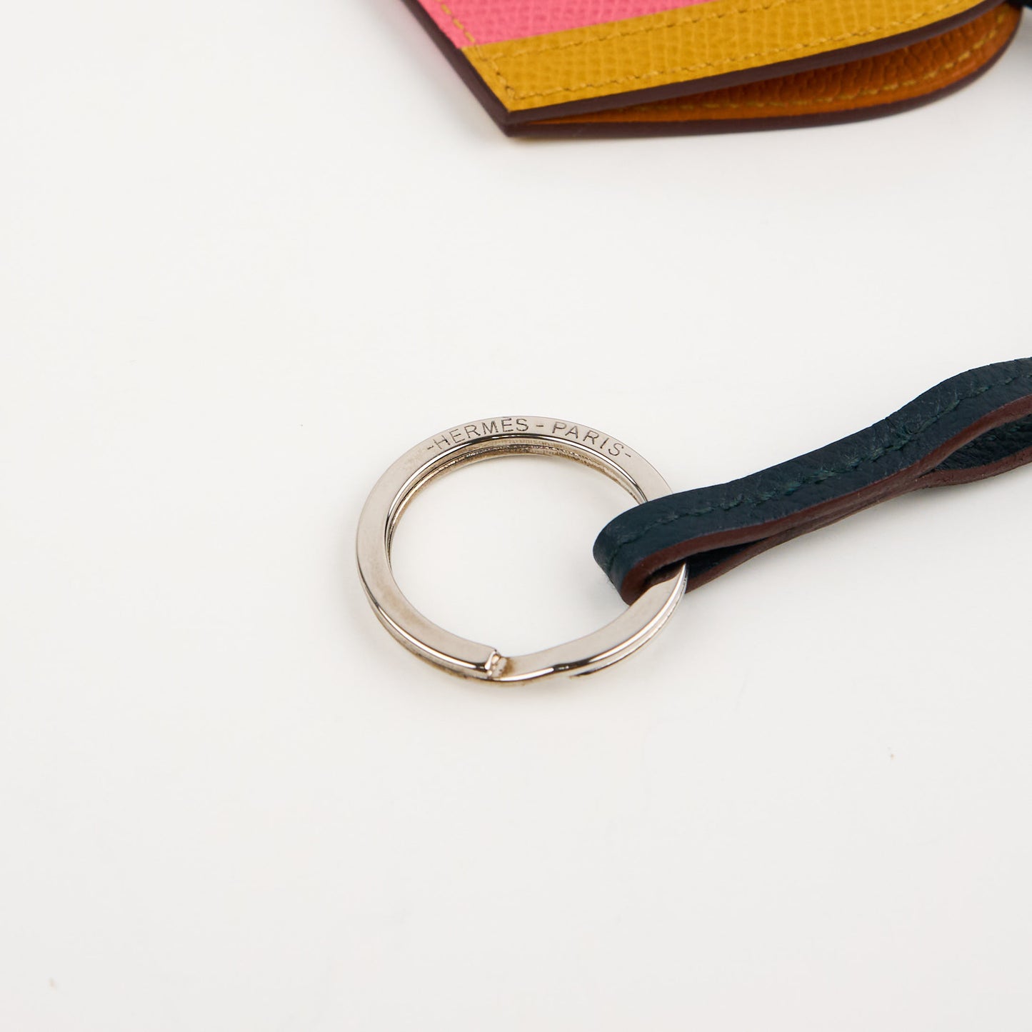 Hermes|Epsom Camail Key Holder Rose 2018