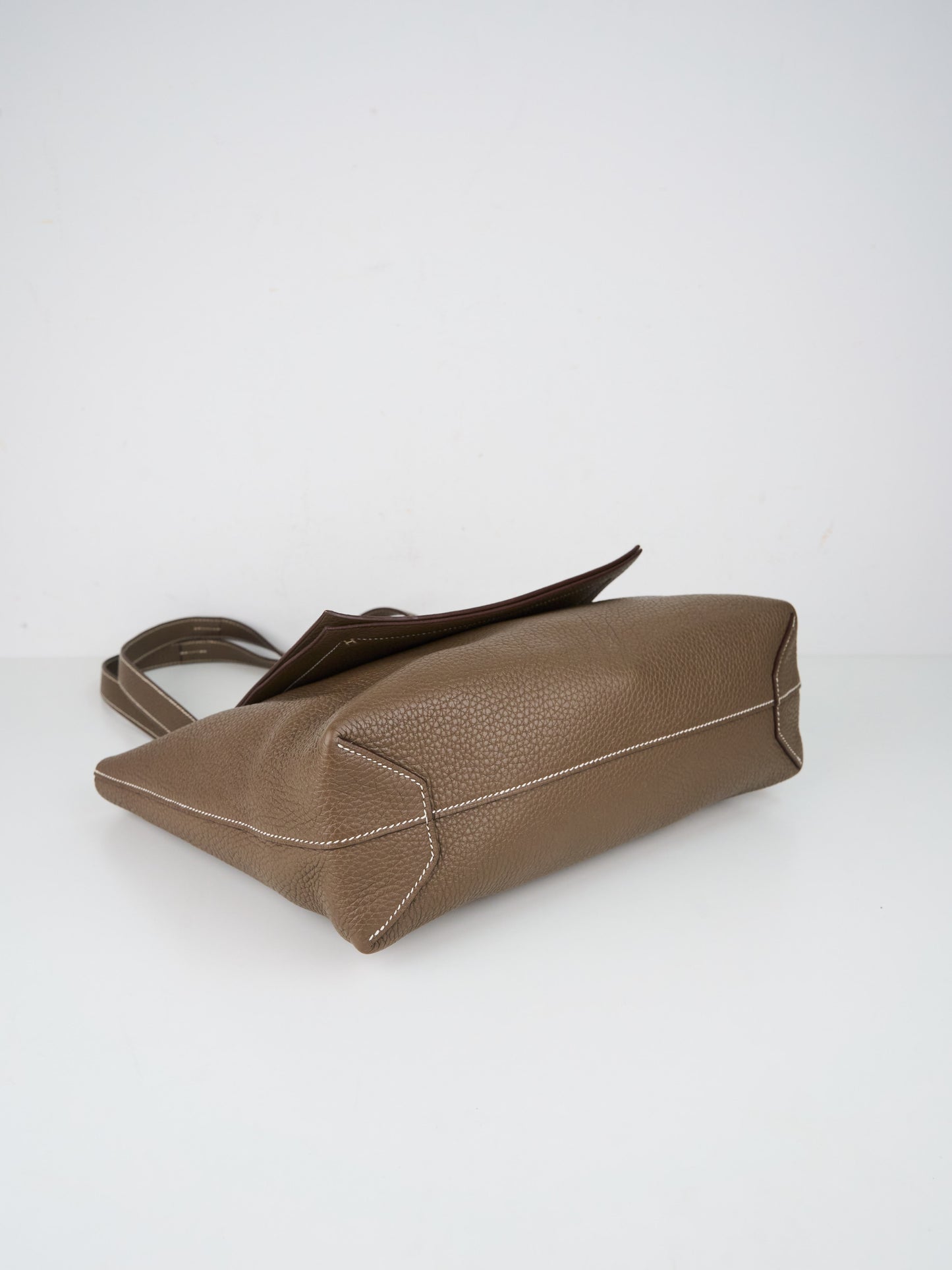 Hermes|cabasellier 31 Tote Shoulder Bag Etoupe Taurillon Clemence 2021