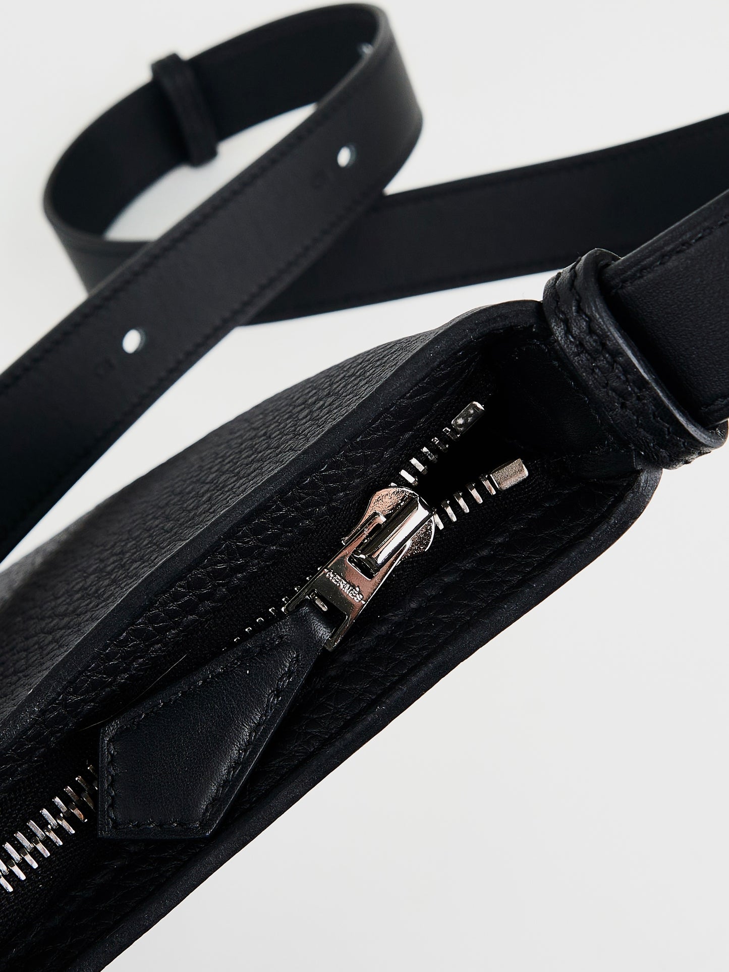 Hermes| P'tit Arcon Bag Black Togo and Swift Palladium Hardware