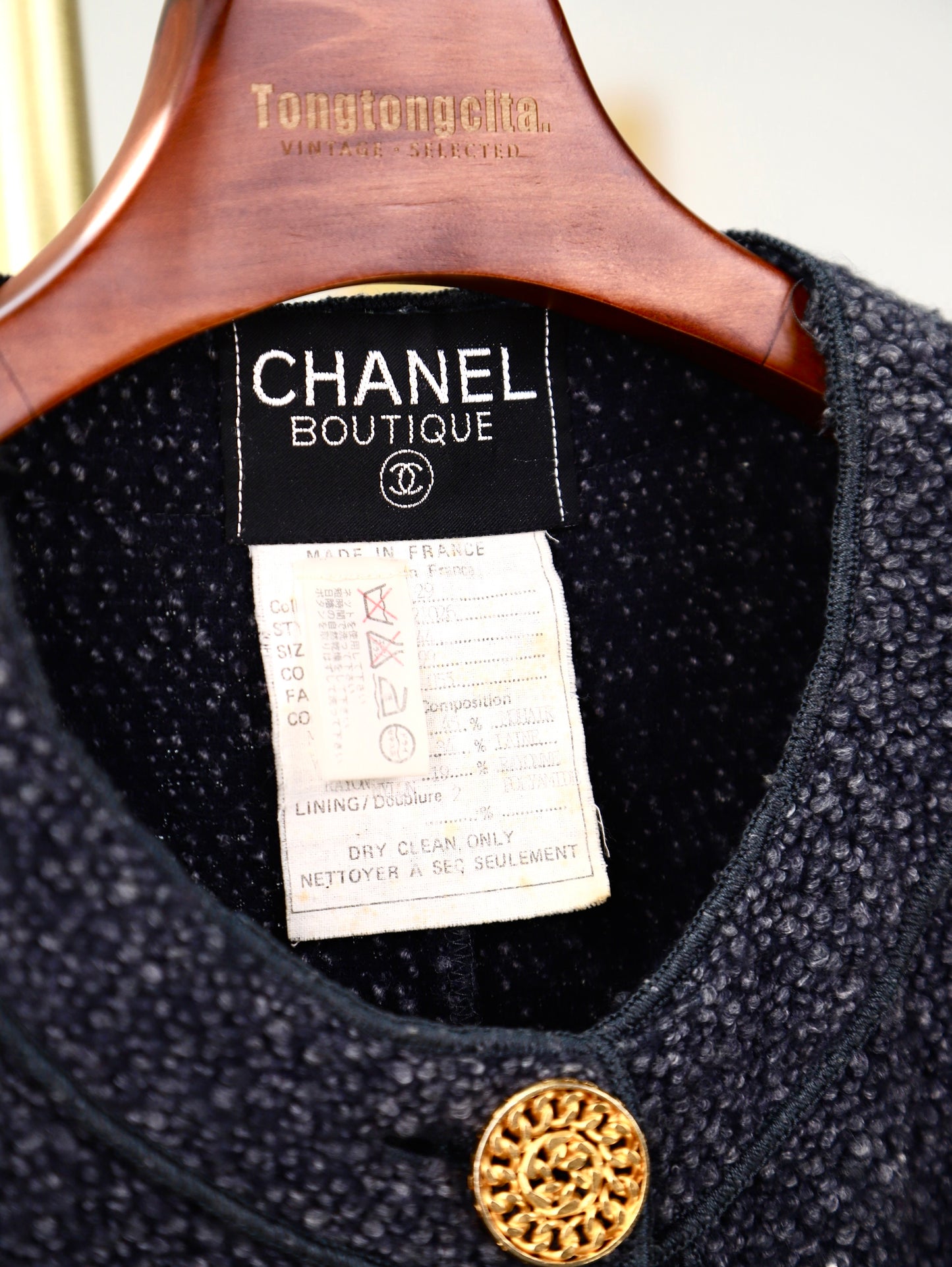Chanel | 1992 Vintage Tweed Jacket Grey