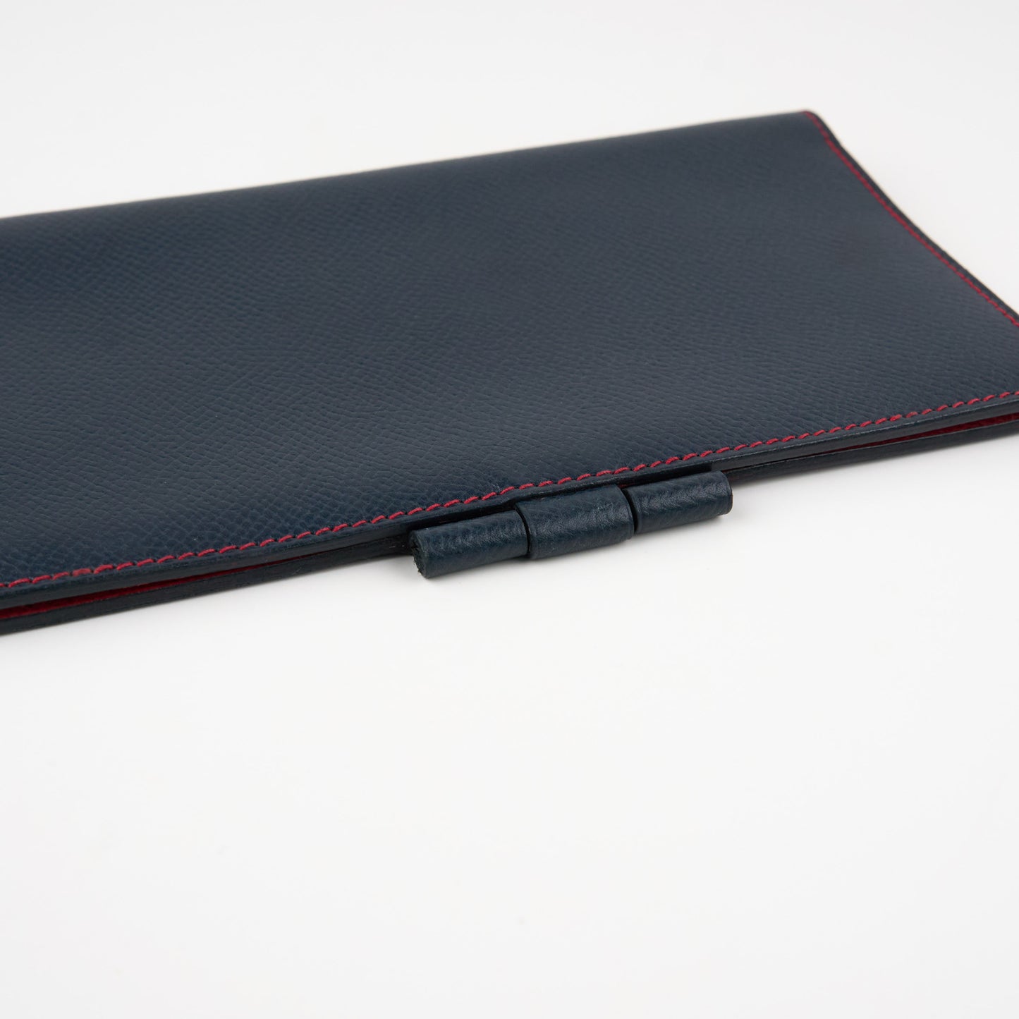 Hermes| Journal Case Passport Cover Blue Nuit/Rouge Grenat Epsom 1996