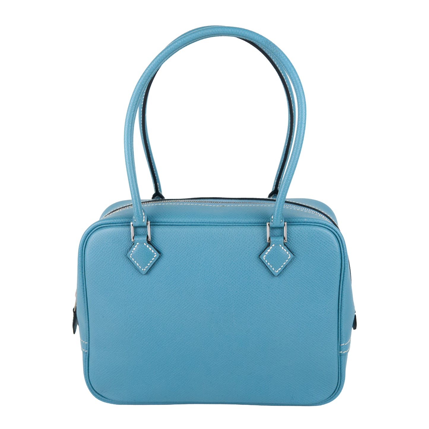 Hermes| Plume 20 Mini Plume Handbag Epsom Blue Jean 2008