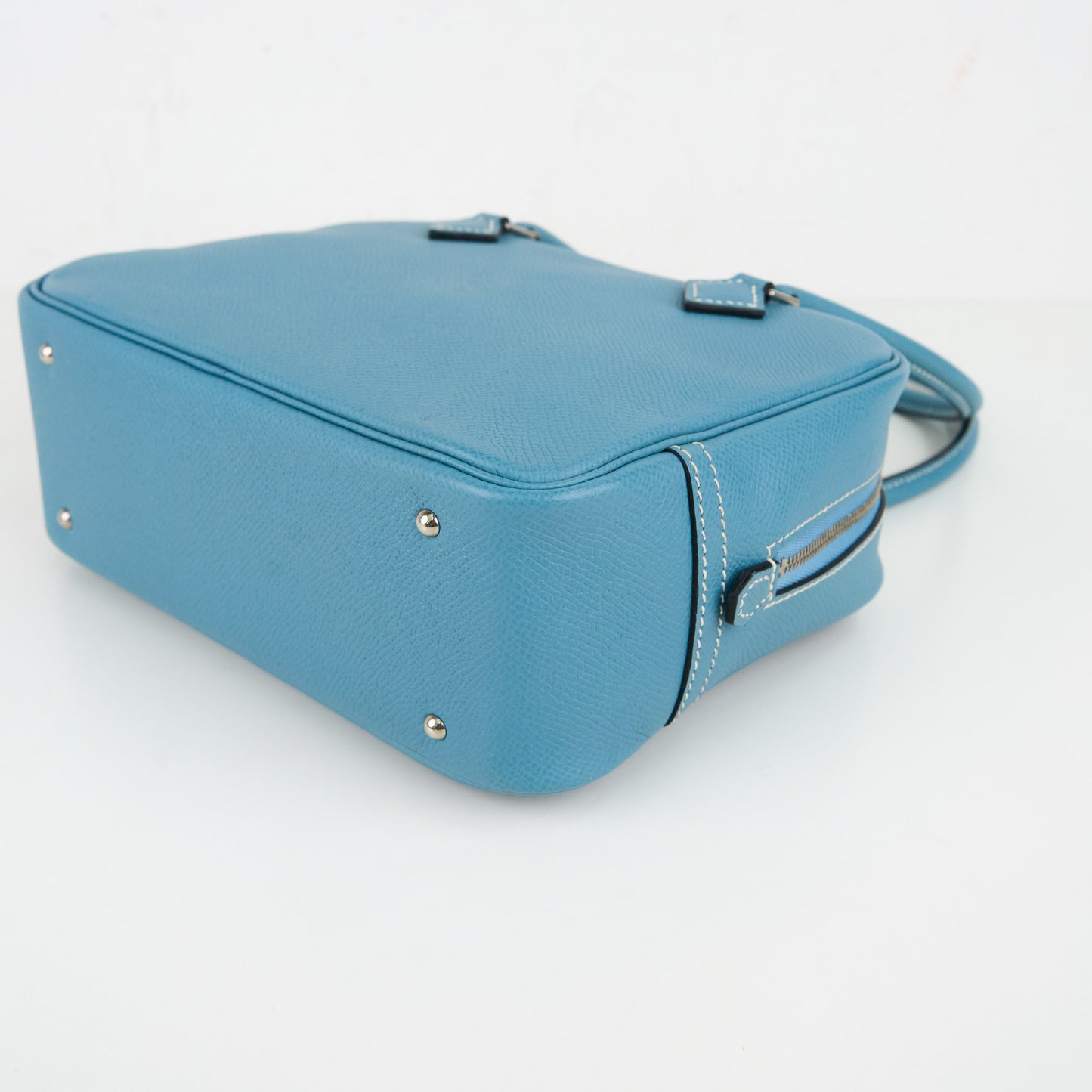 Hermes| Plume 20 Mini Plume Handbag Epsom Blue Jean 2008
