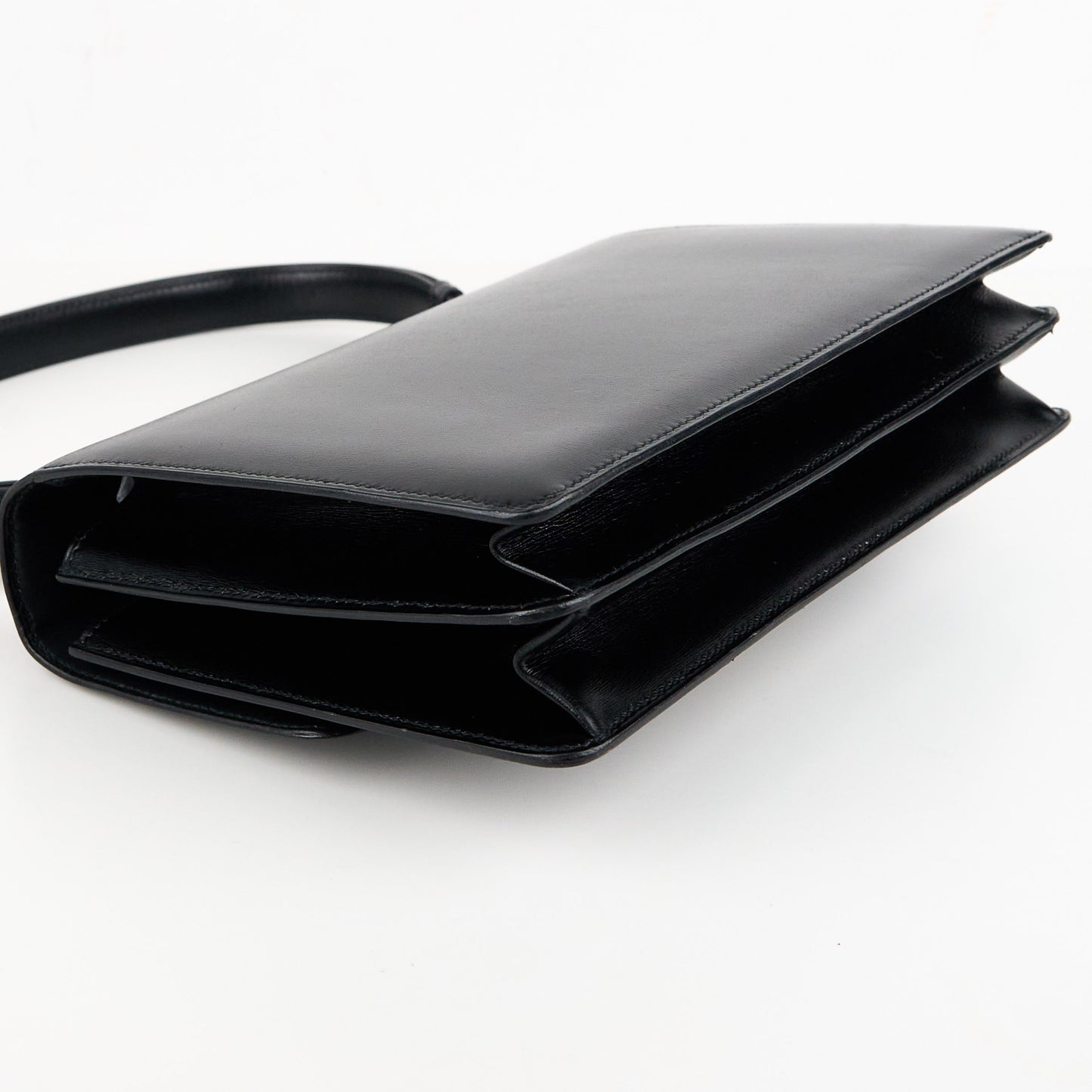 Hermes|Fonsbelle shoulder bag Box Calf Black 1989