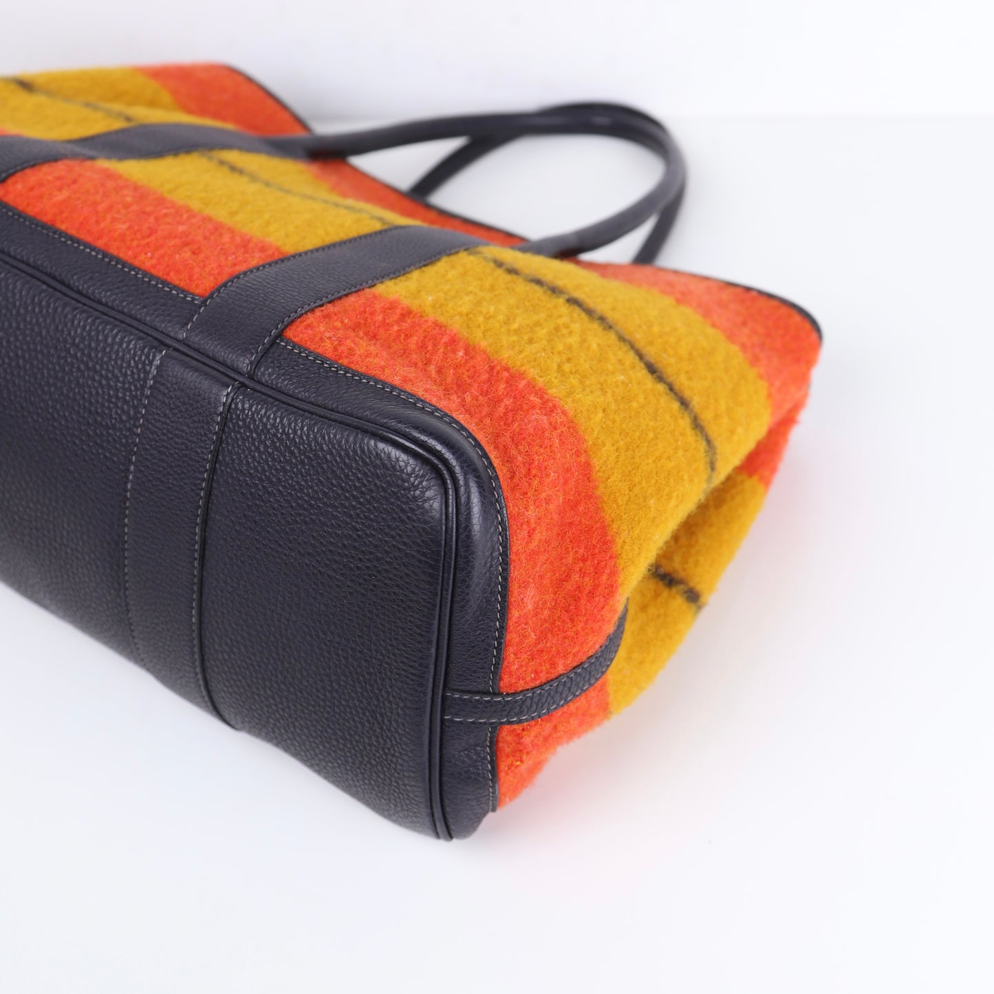 Hermes Limited Garden Party PM Wool Handbag,corner4