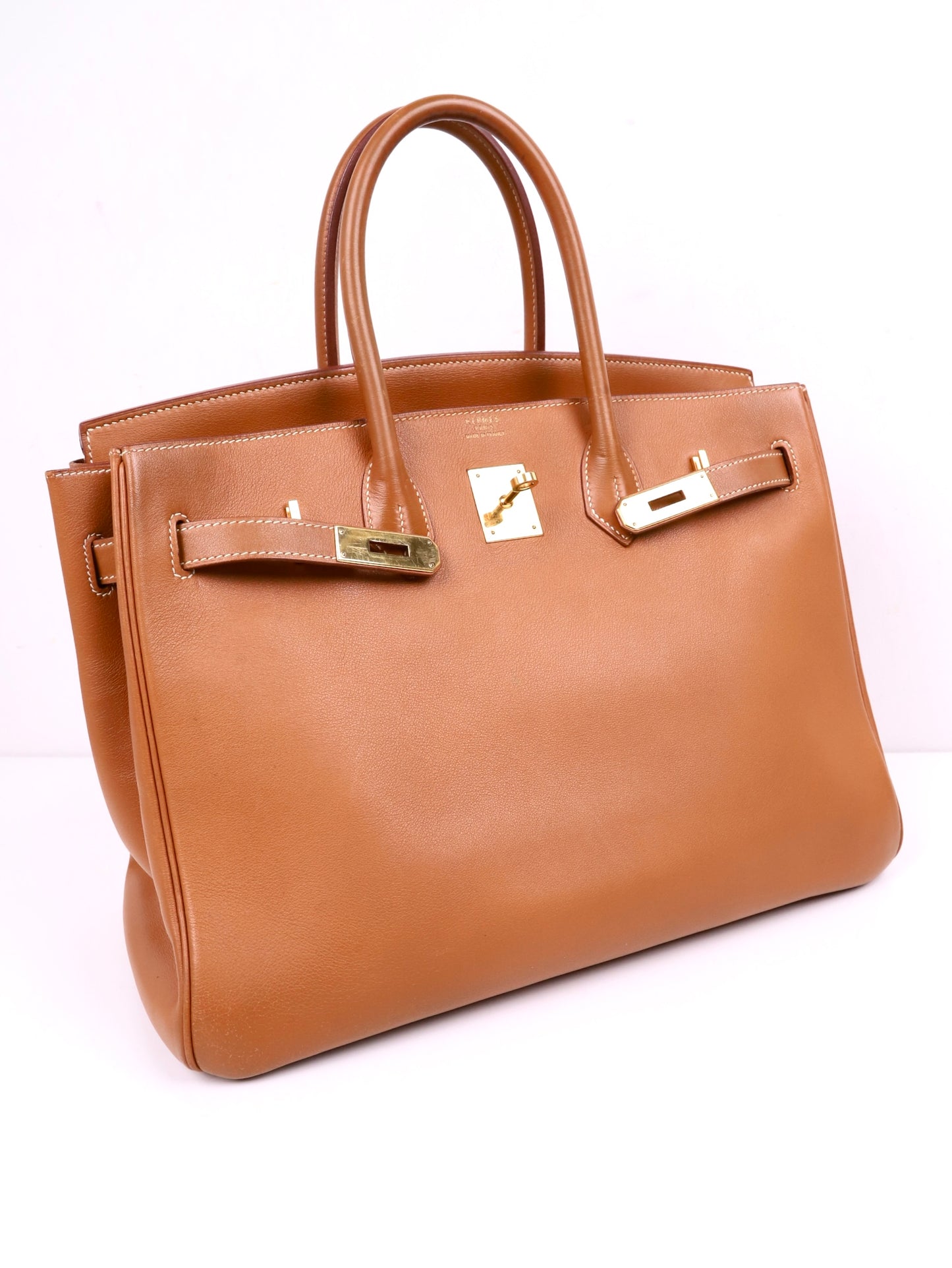 爱马仕|Birkin 35 金棕 Gulliver皮 口B 1998