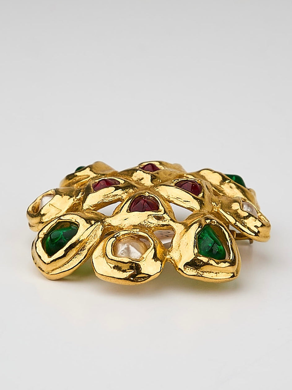 Chanel |Vintage Brooch Gripoix 1994 Gold Plated