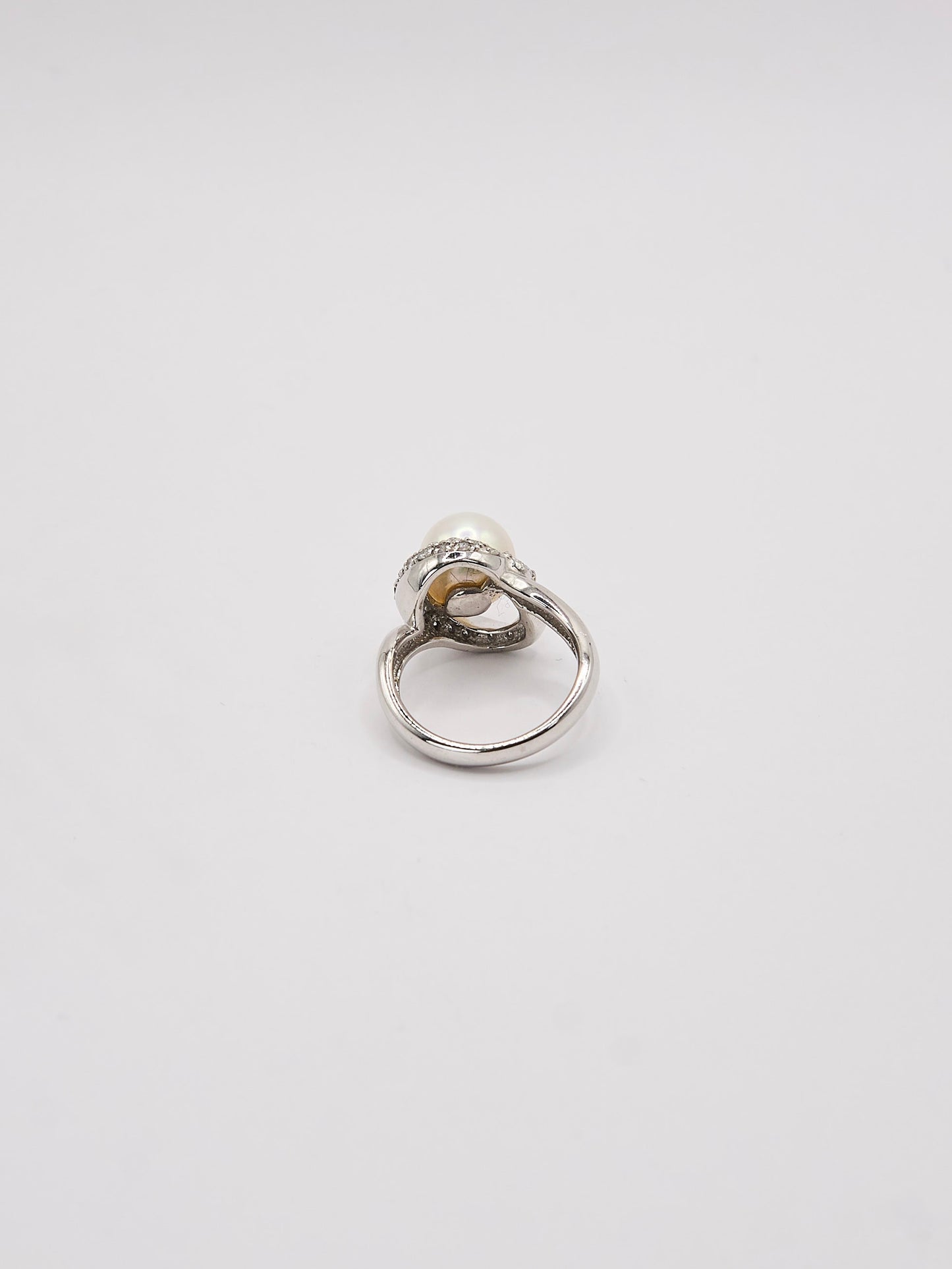 9.3mm Akoya Pearl Diamond Ring PT900 #15