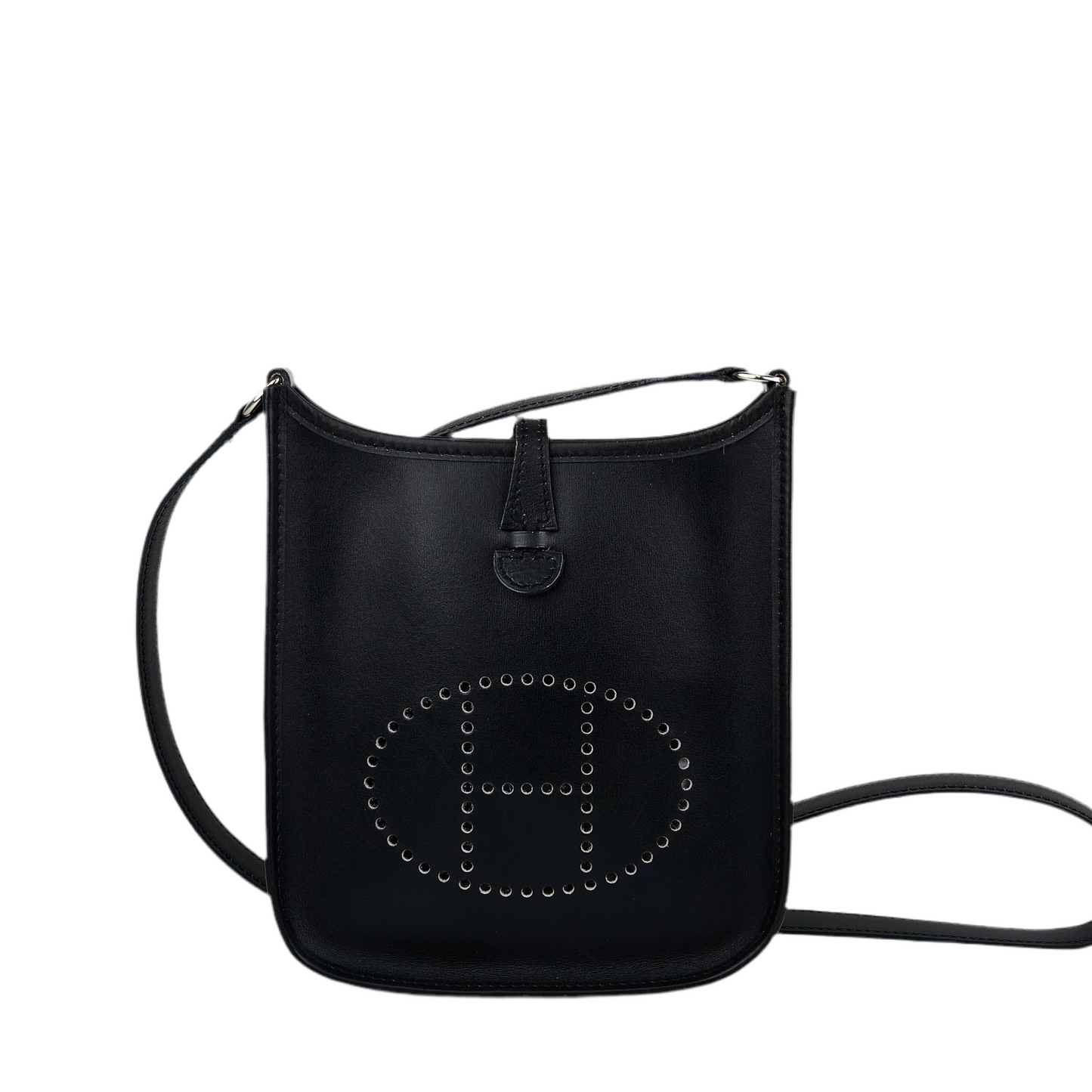 Hermes |Evelyne Mini Black Box Calf Shoulder bag 2002