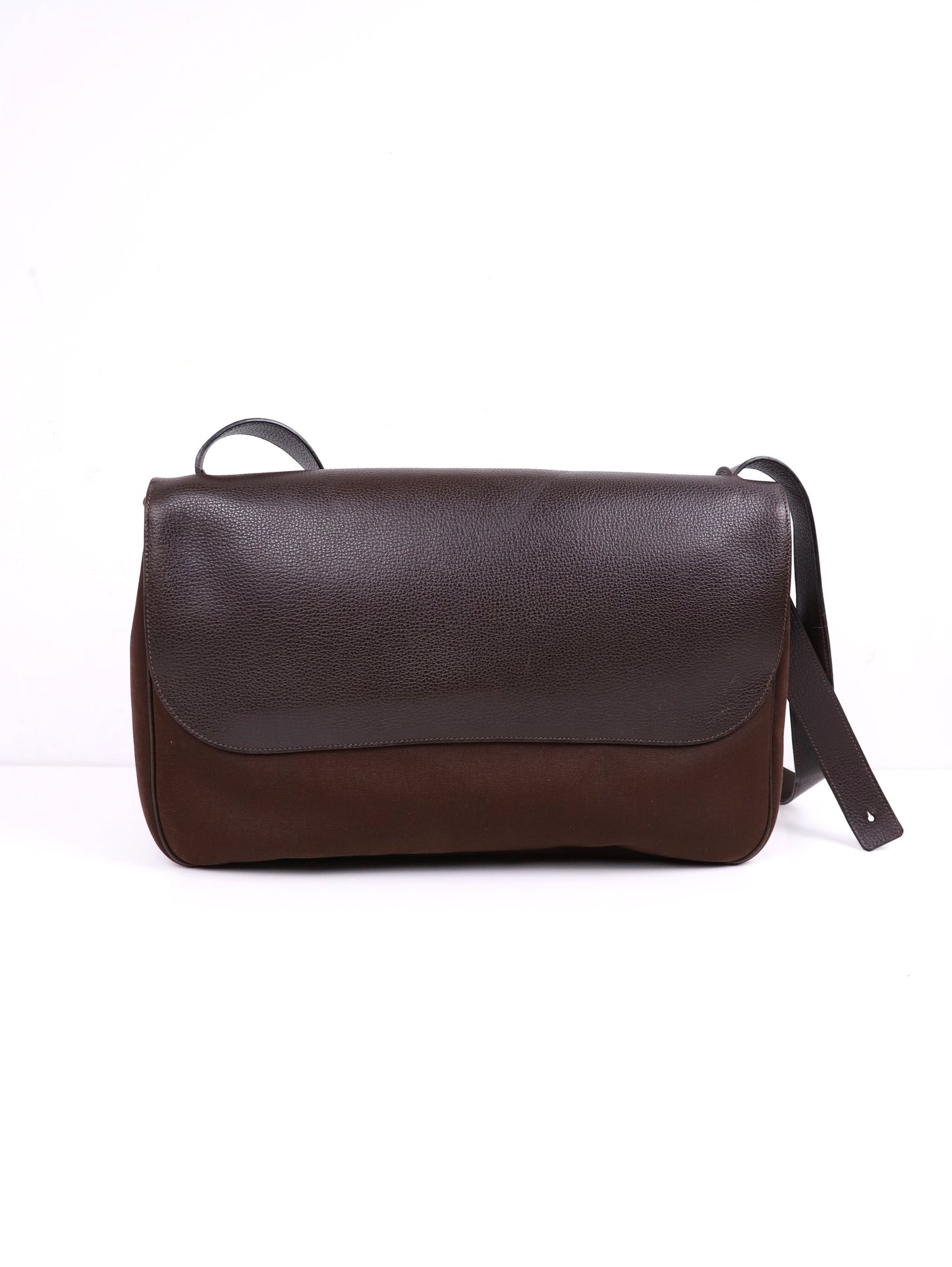 Hermes|Sac Colorado 单肩包 乌木色帆布拼皮 口I 2005