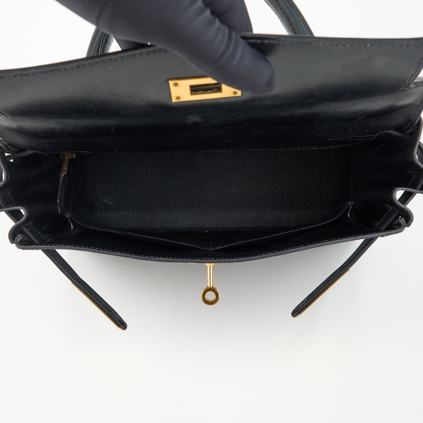 Hermes| Kelly 28 Handbag Box calf Black 2000
