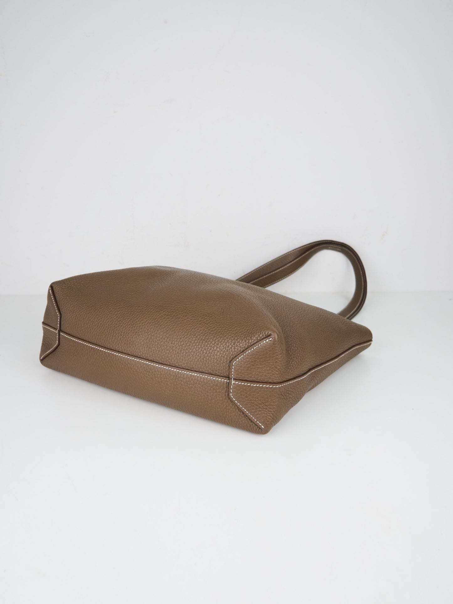 Hermes|cabasellier 31 Tote Shoulder Bag Etoupe Taurillon Clemence 2021