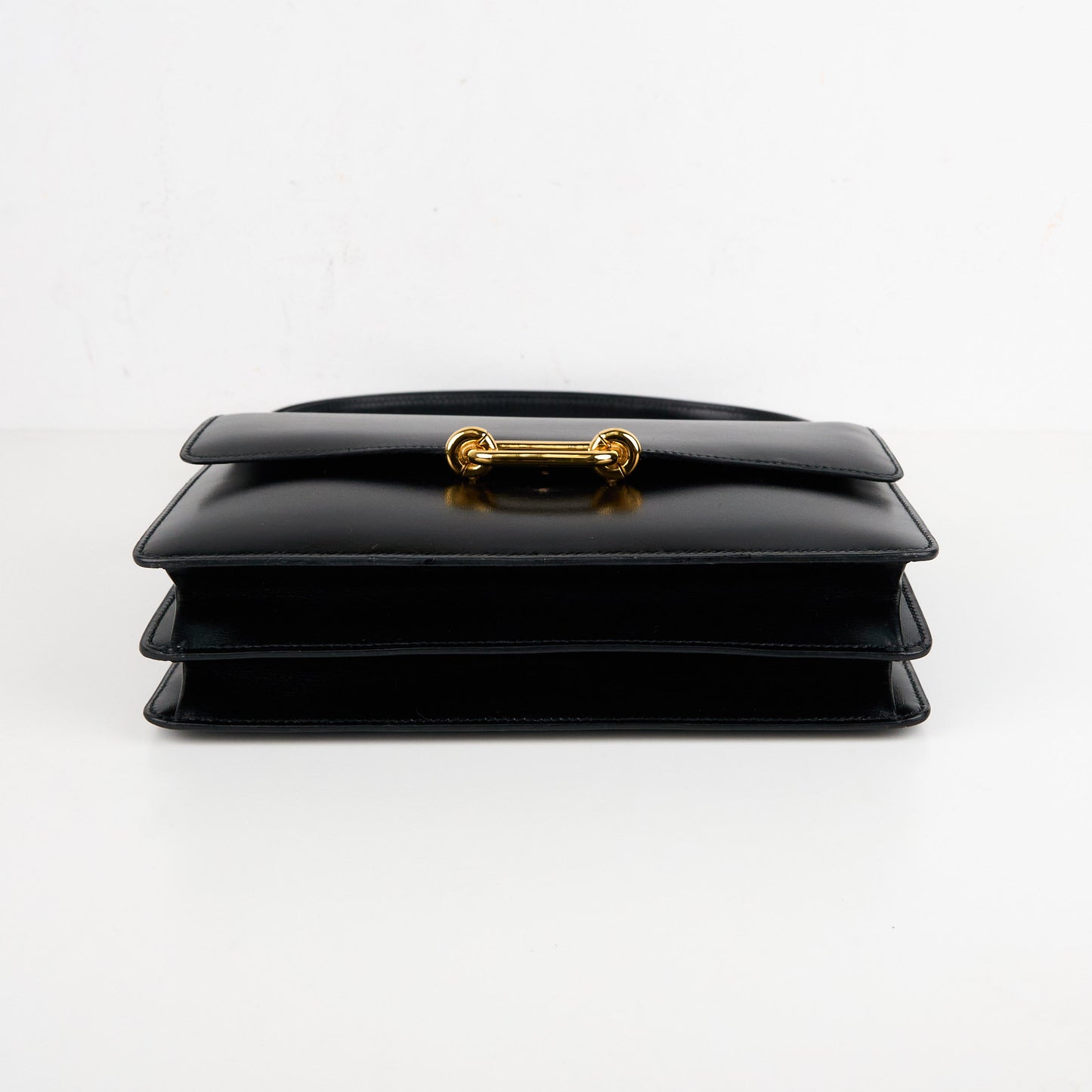 Hermes|Fonsbelle shoulder bag Box Calf Black 1989