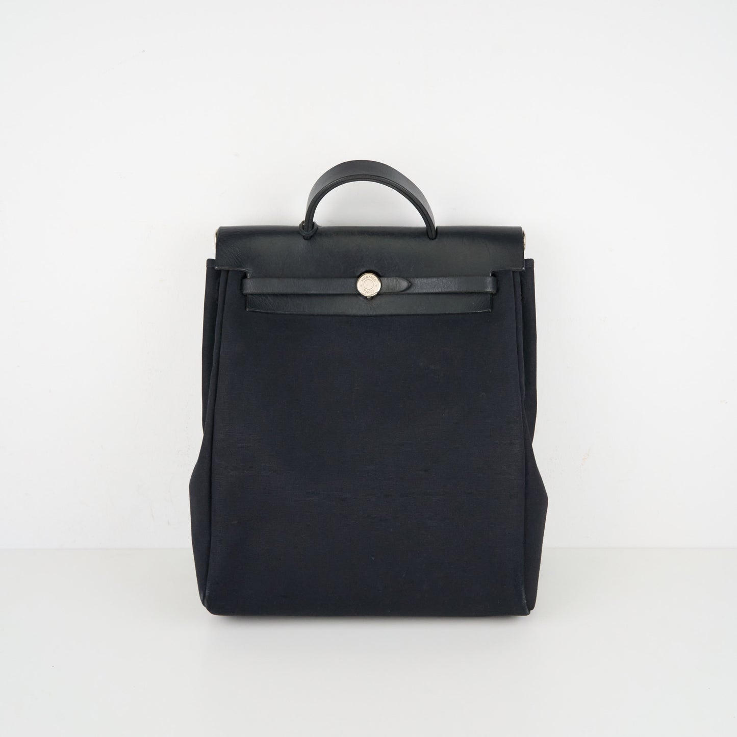 Hermes| Herbag Backpack PM Black Toile 2000