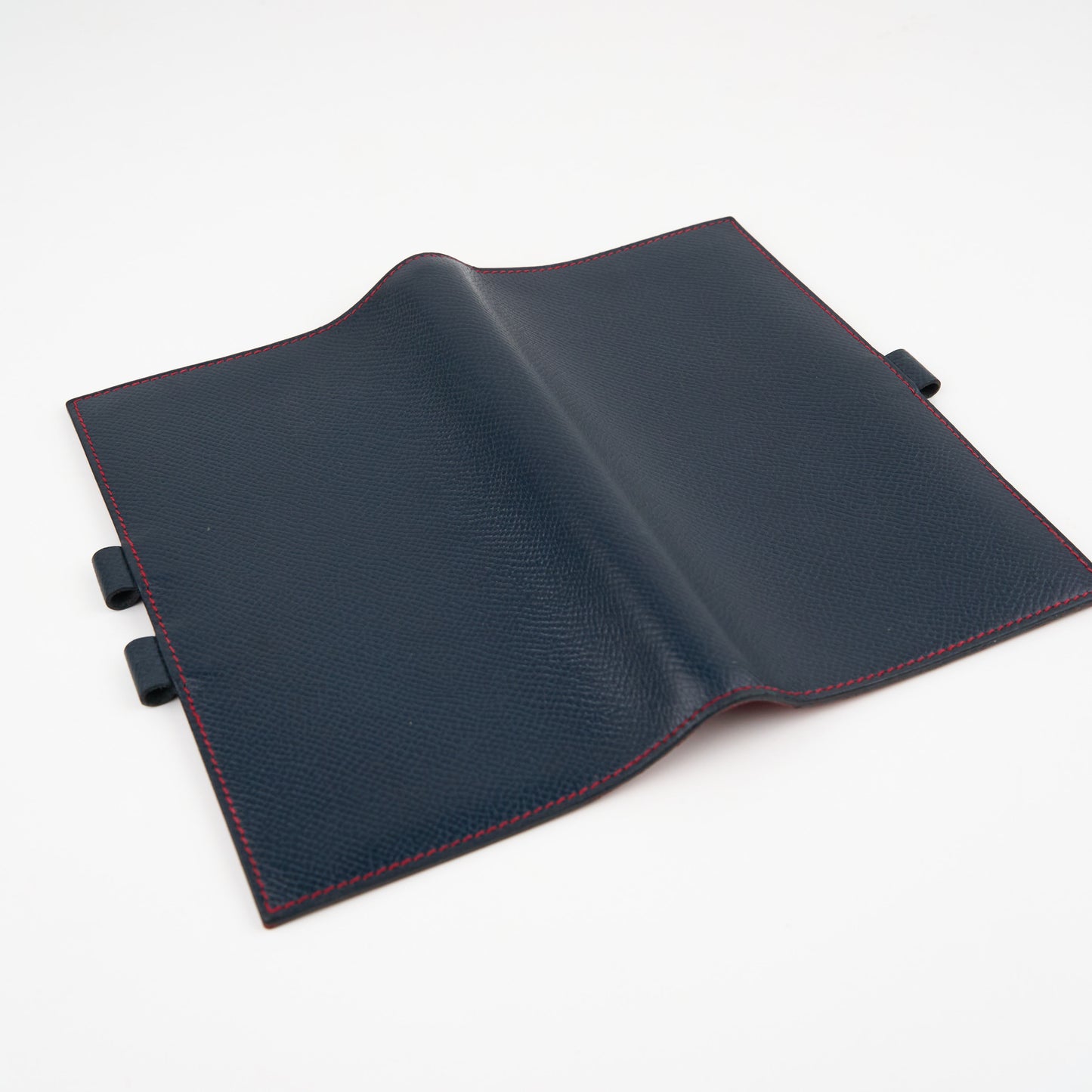 Hermes| Journal Case Passport Cover Blue Nuit/Rouge Grenat Epsom 1996