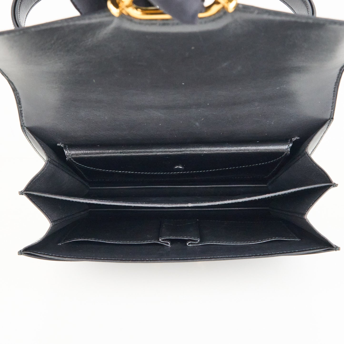 Hermes|Fonsbelle shoulder bag Box Calf Black 1989