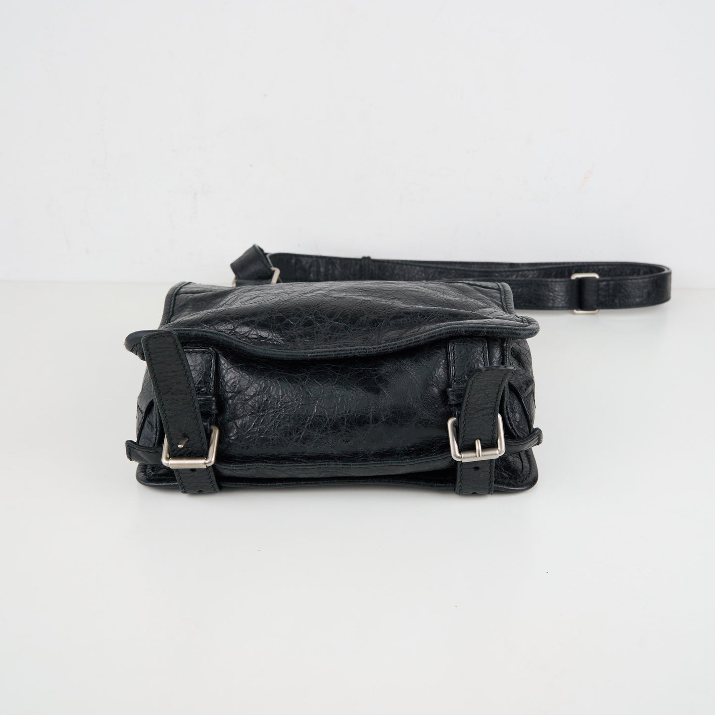 Balenciaga |Black messenger shoulder bag Archive city Leather