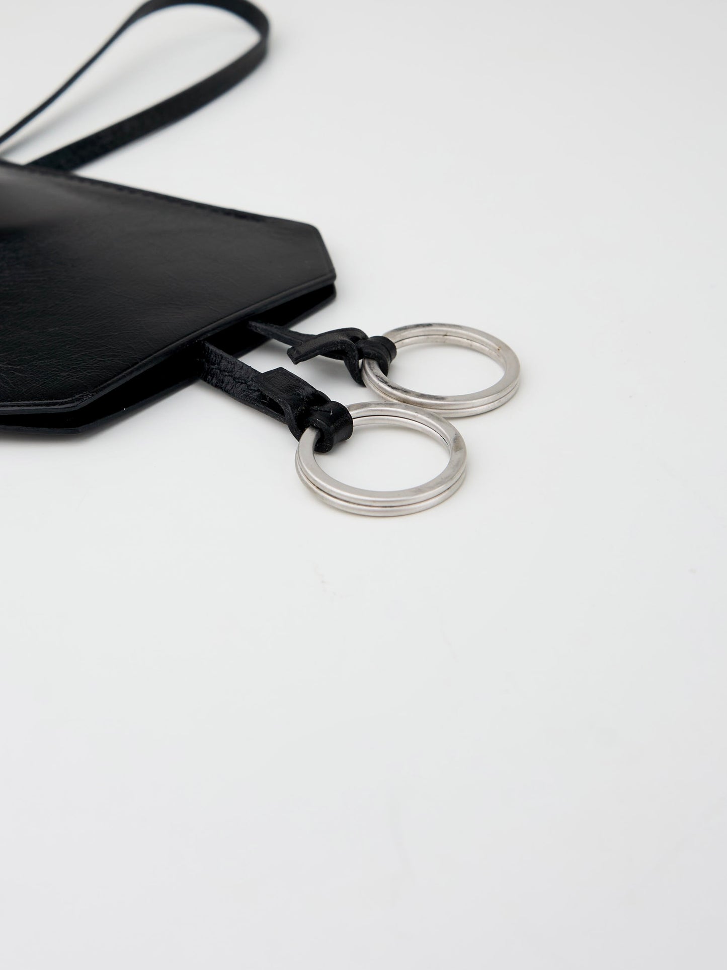 Hermes |Black Clochette Box Calf Necklace 1999