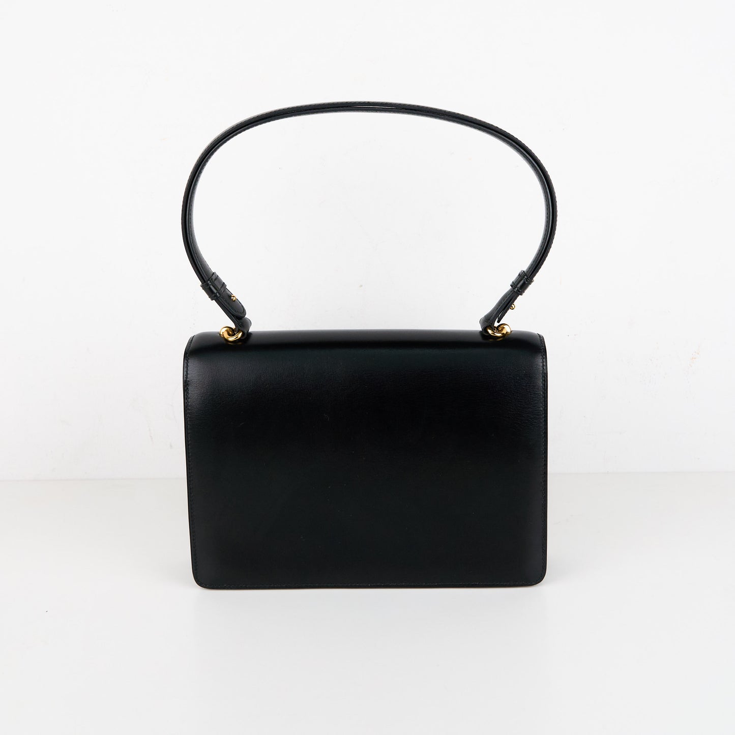 Hermes|Fonsbelle shoulder bag Box Calf Black 1989