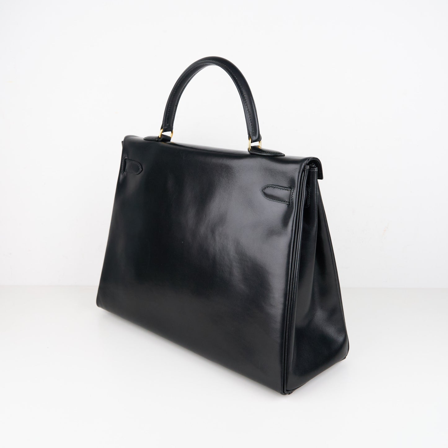 Hermes| Kelly 35 Handbag Box Calf Black 1993