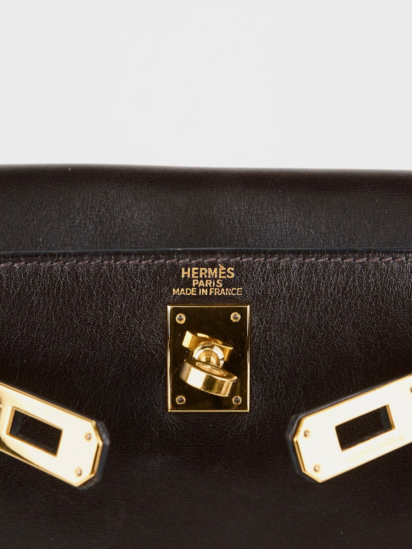 Hermes| Kelly Ado PM Backpack Chocolat Box Calf 1998