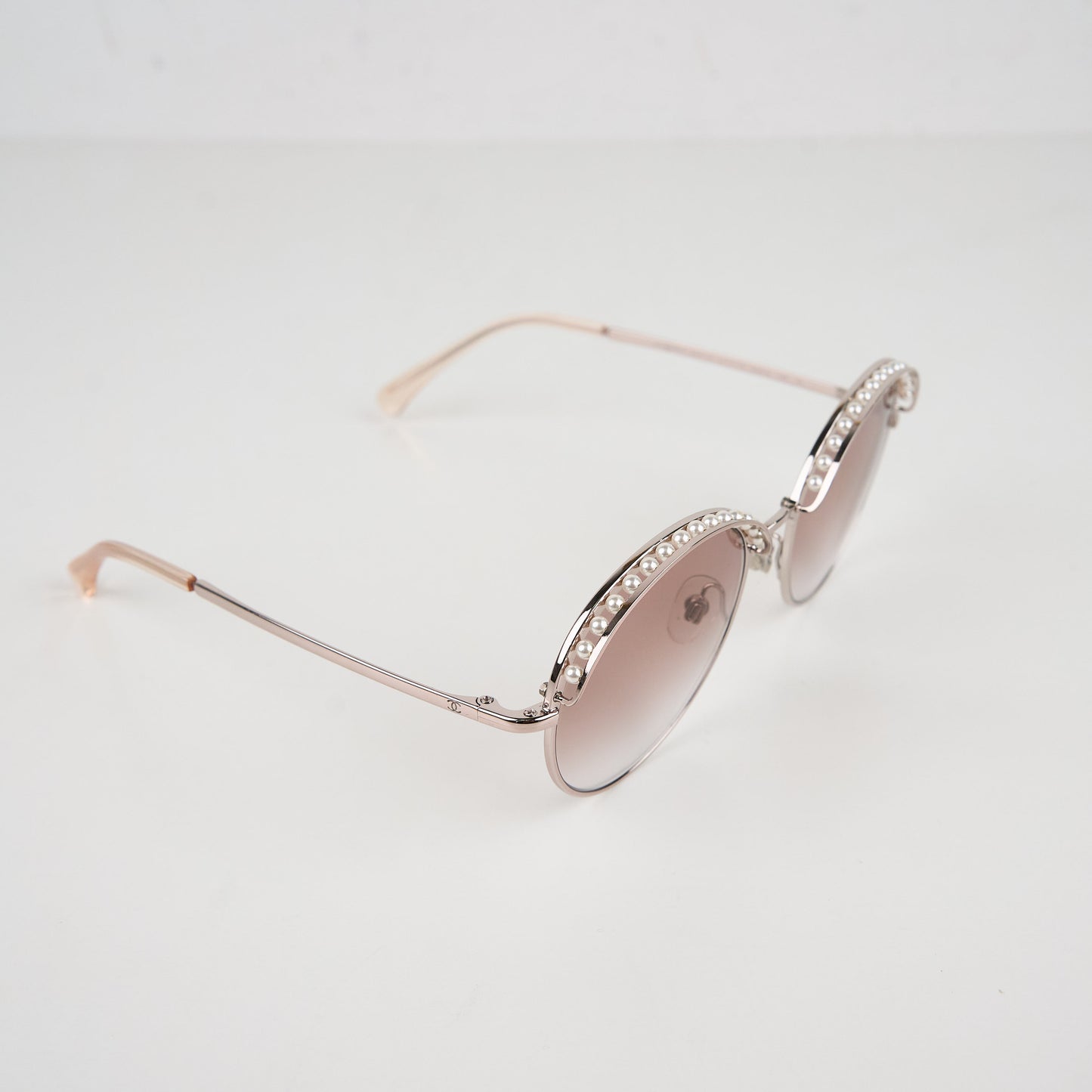 Chanel | Pearl Sunglasses Pink Gold 4247-H