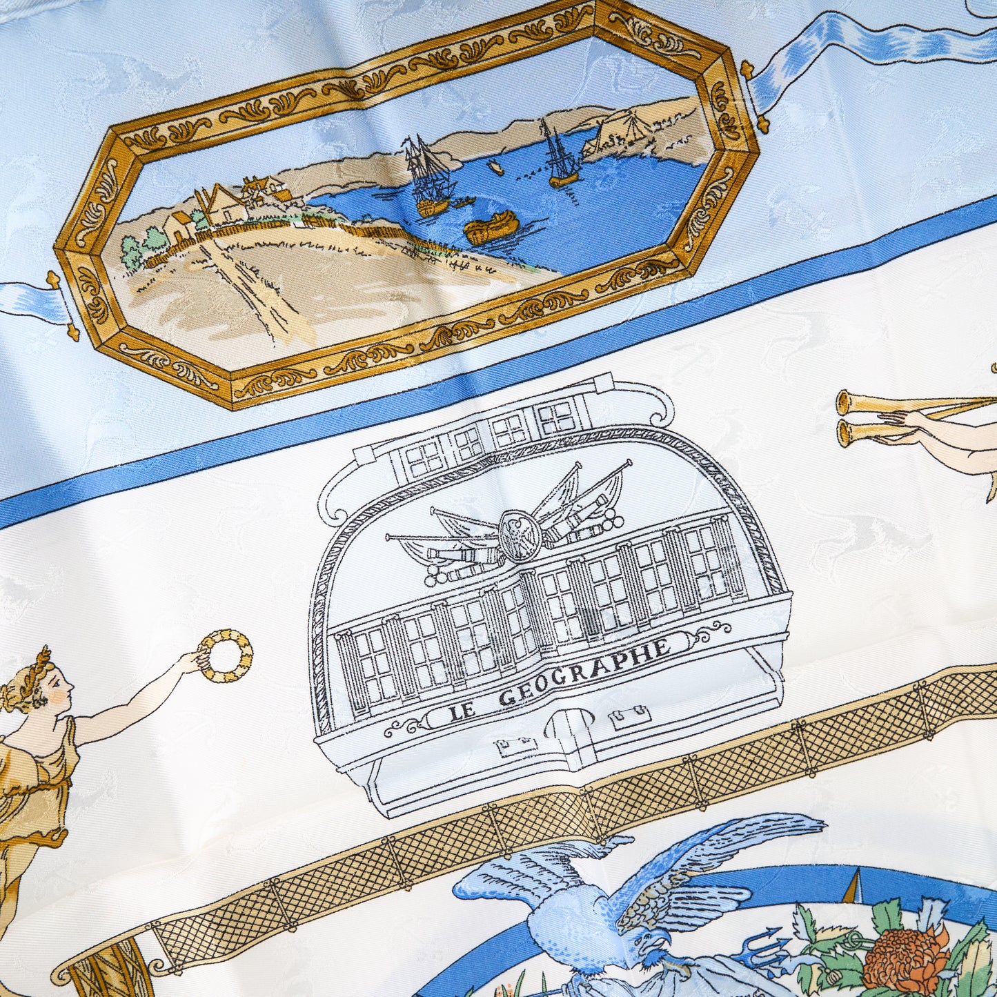Hermes | 100% Silk Scarf Carre 90 Le Geographe