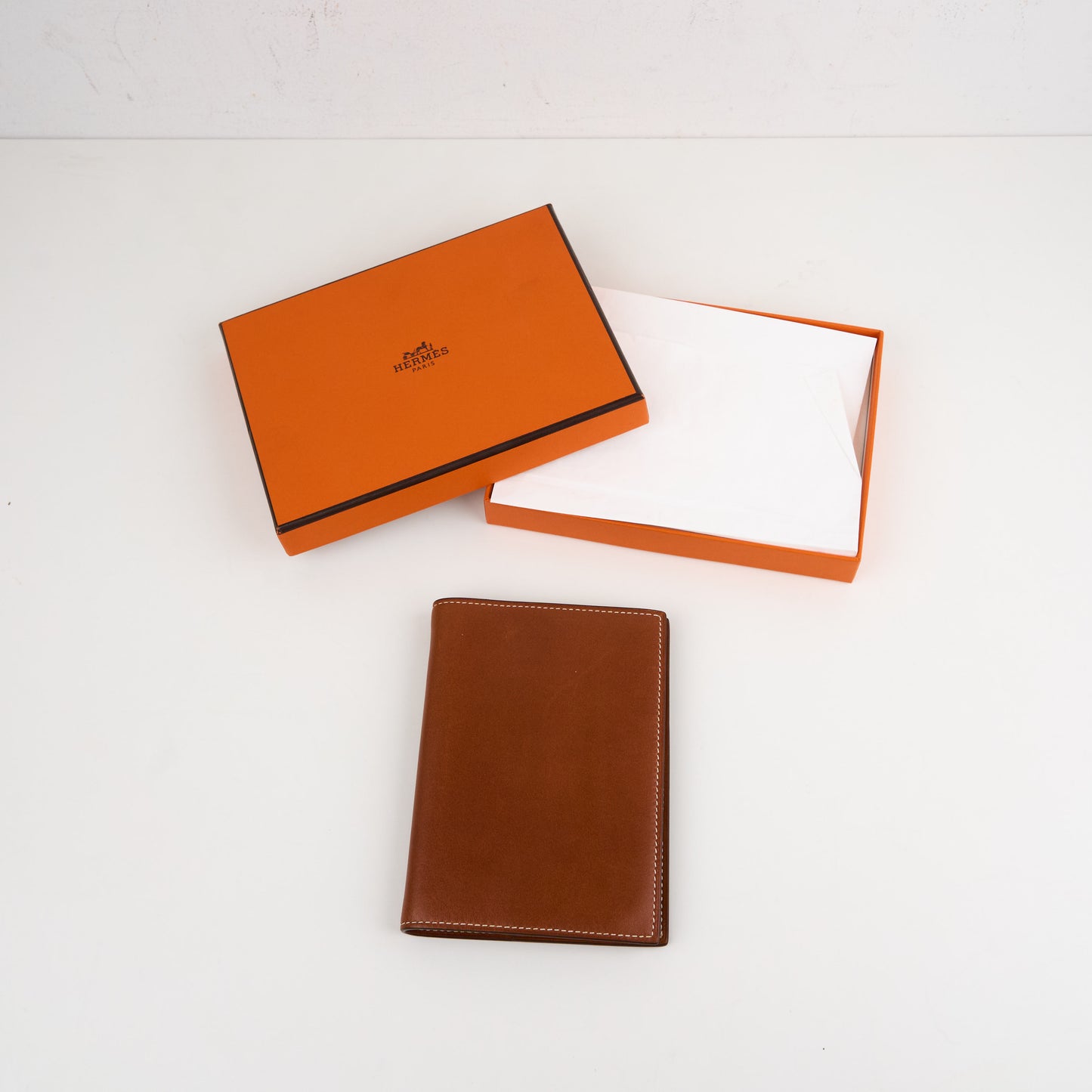 Hermes| Journal Case Passport Cover Fauve Box Calf 2008