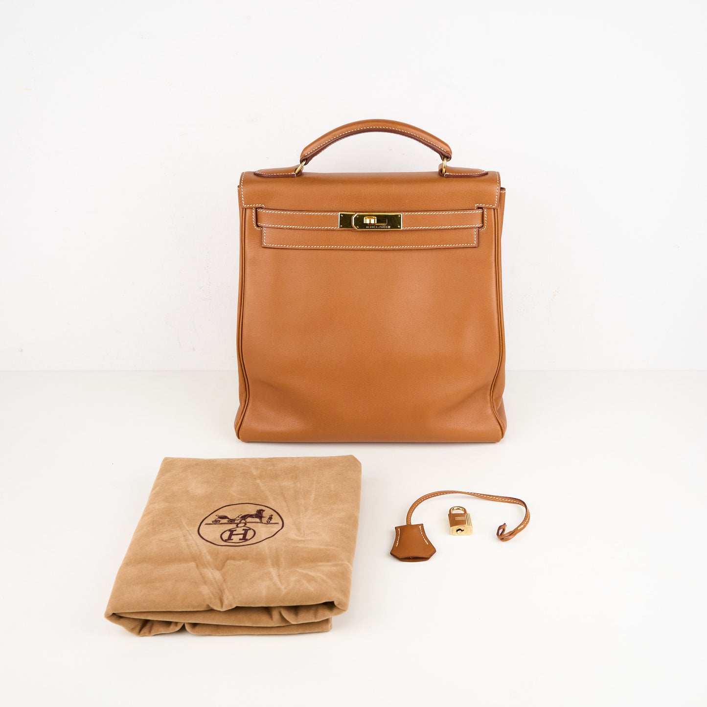 Hermes| Kelly Ado GM Gulliver Backpack Gold 1996