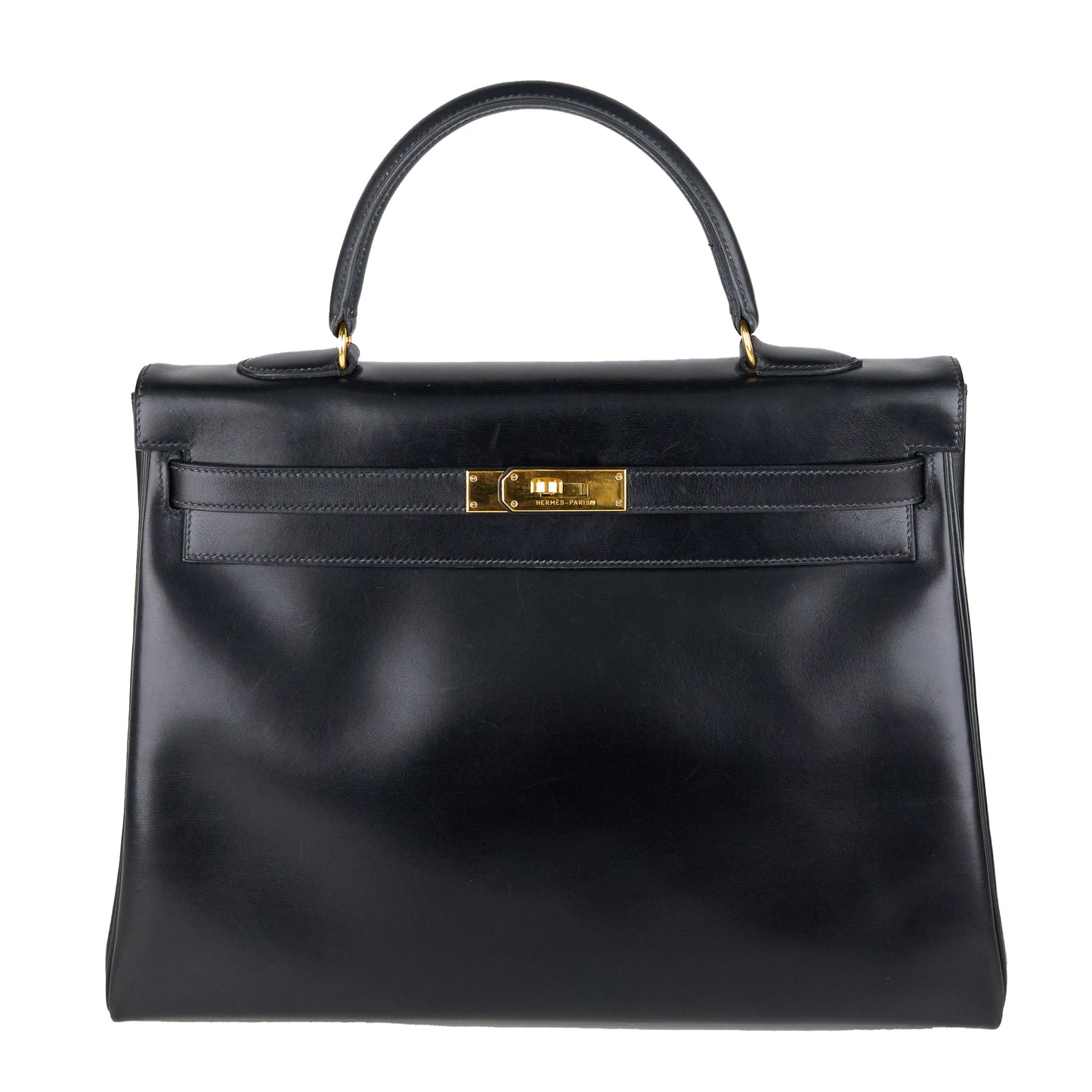 Hermes| Kelly 35 Handbag Box Calf Black 1993