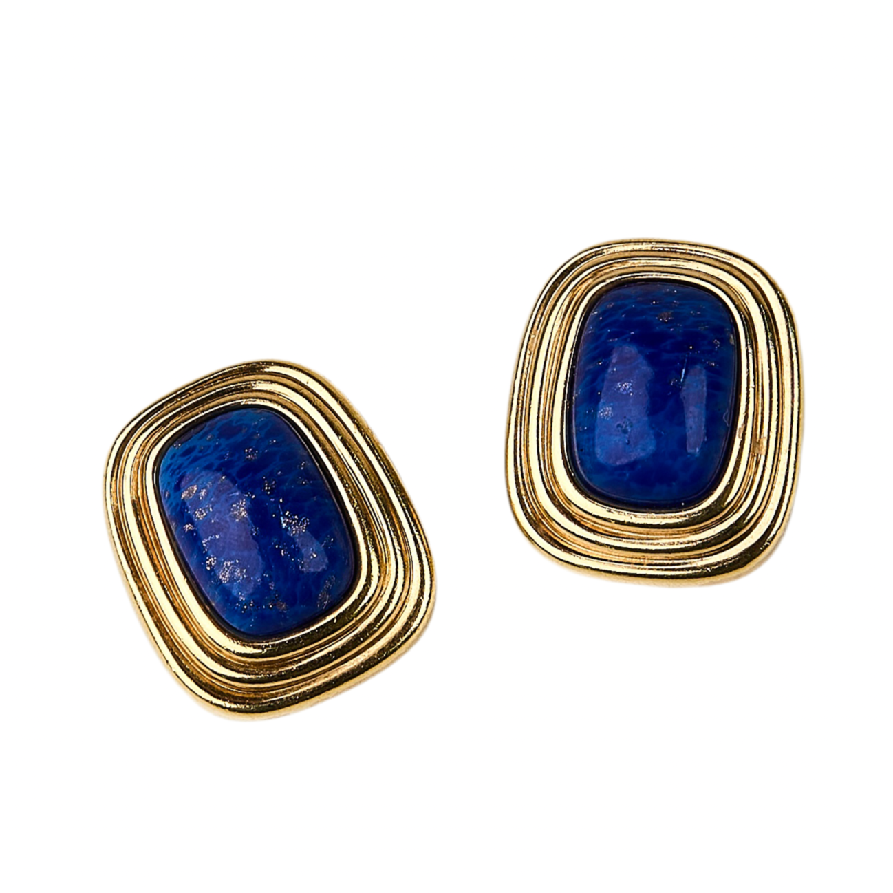 Christian Dior|Vintage Gold plated Earrings Lapis