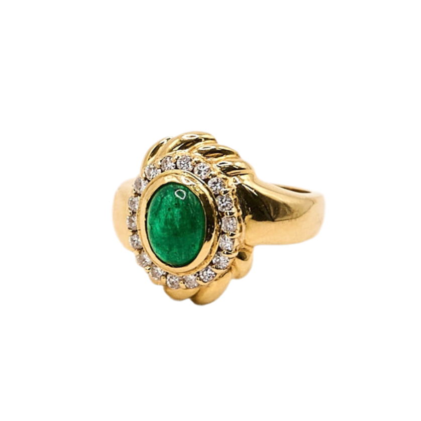 K18 Emerlald Diamond Ring #13