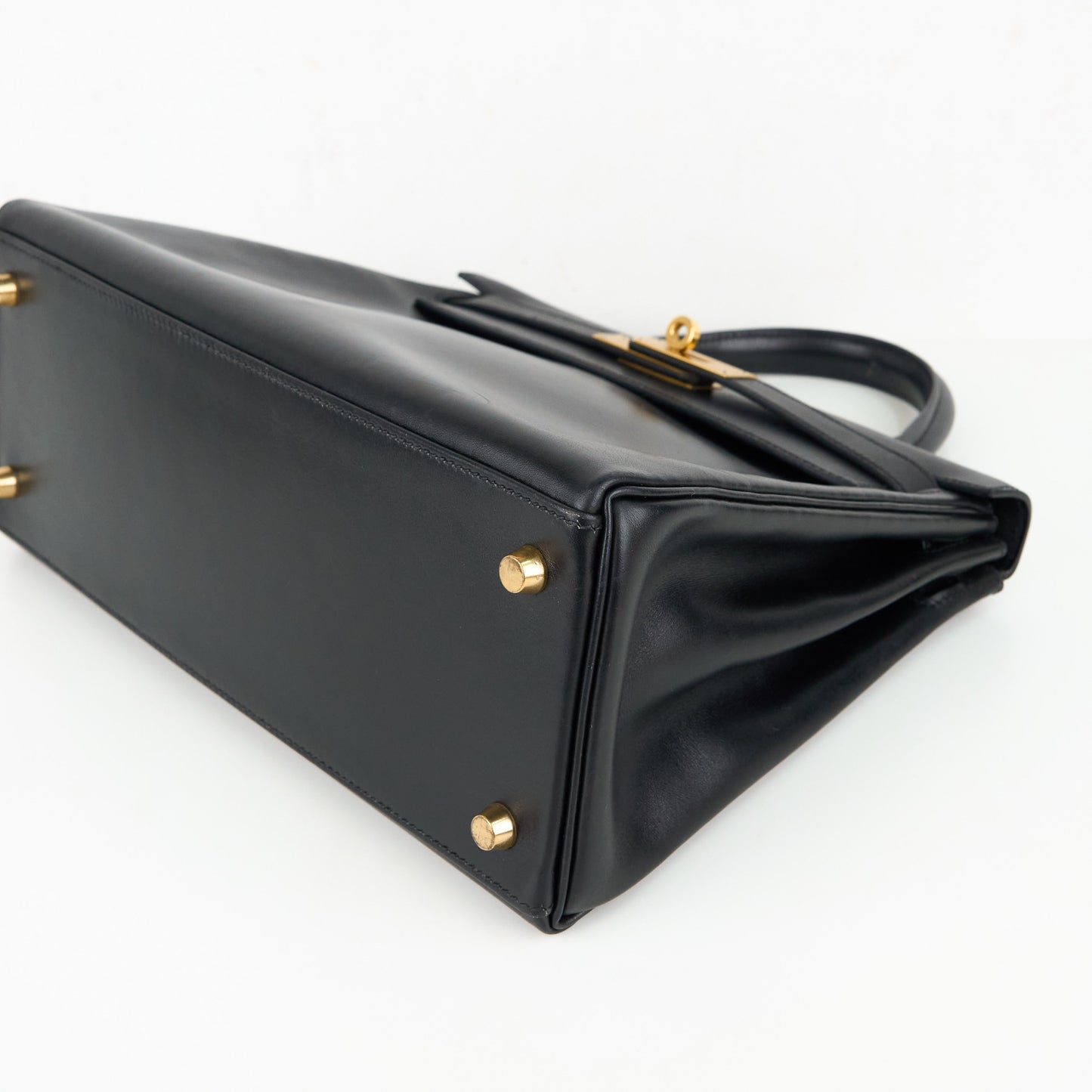 Hermes| Kelly 28 Handbag Box calf Black 2000