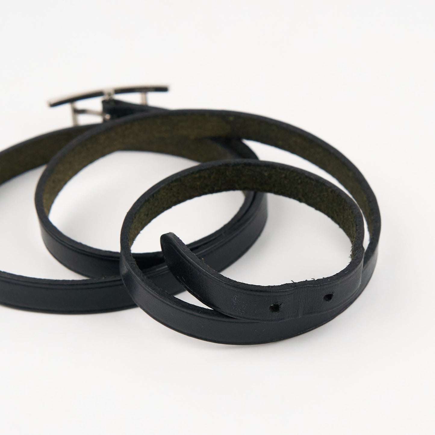 Hermes | Hapi Quad Tour Leather Bracelet Black Box Calf 2001