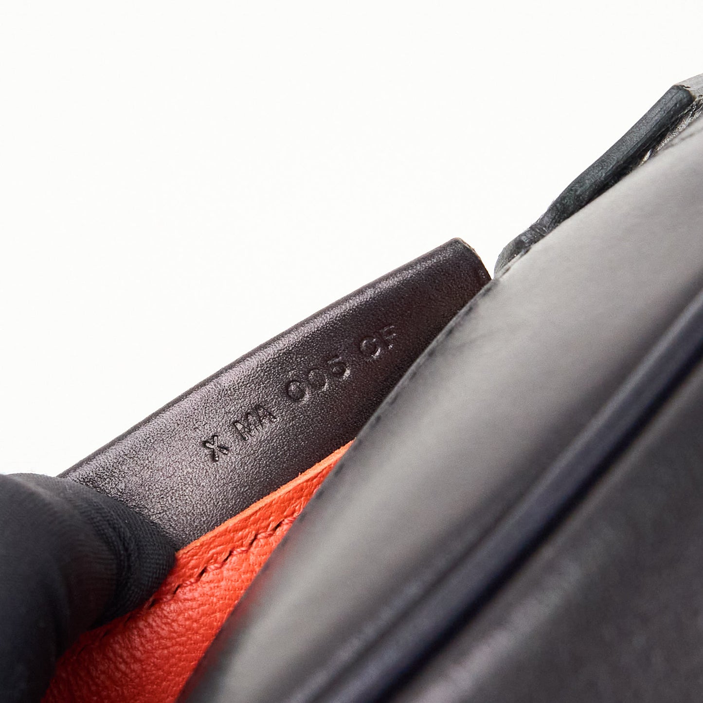 Hermes|Plume 28 Handbag Evergrain Black/Orange Poppy 2016