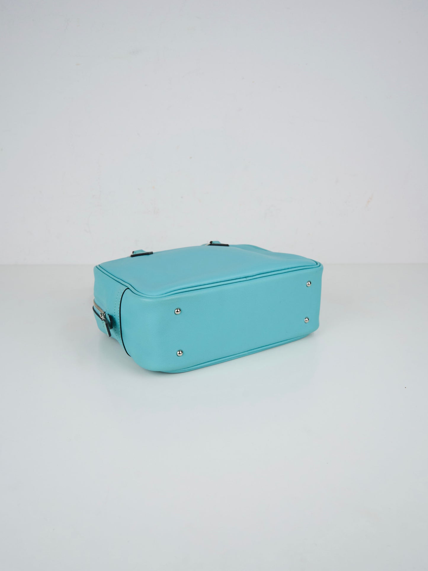 Hermes| Plume Mini Handbag Plume 20 Blue Atoll 2015 Swift