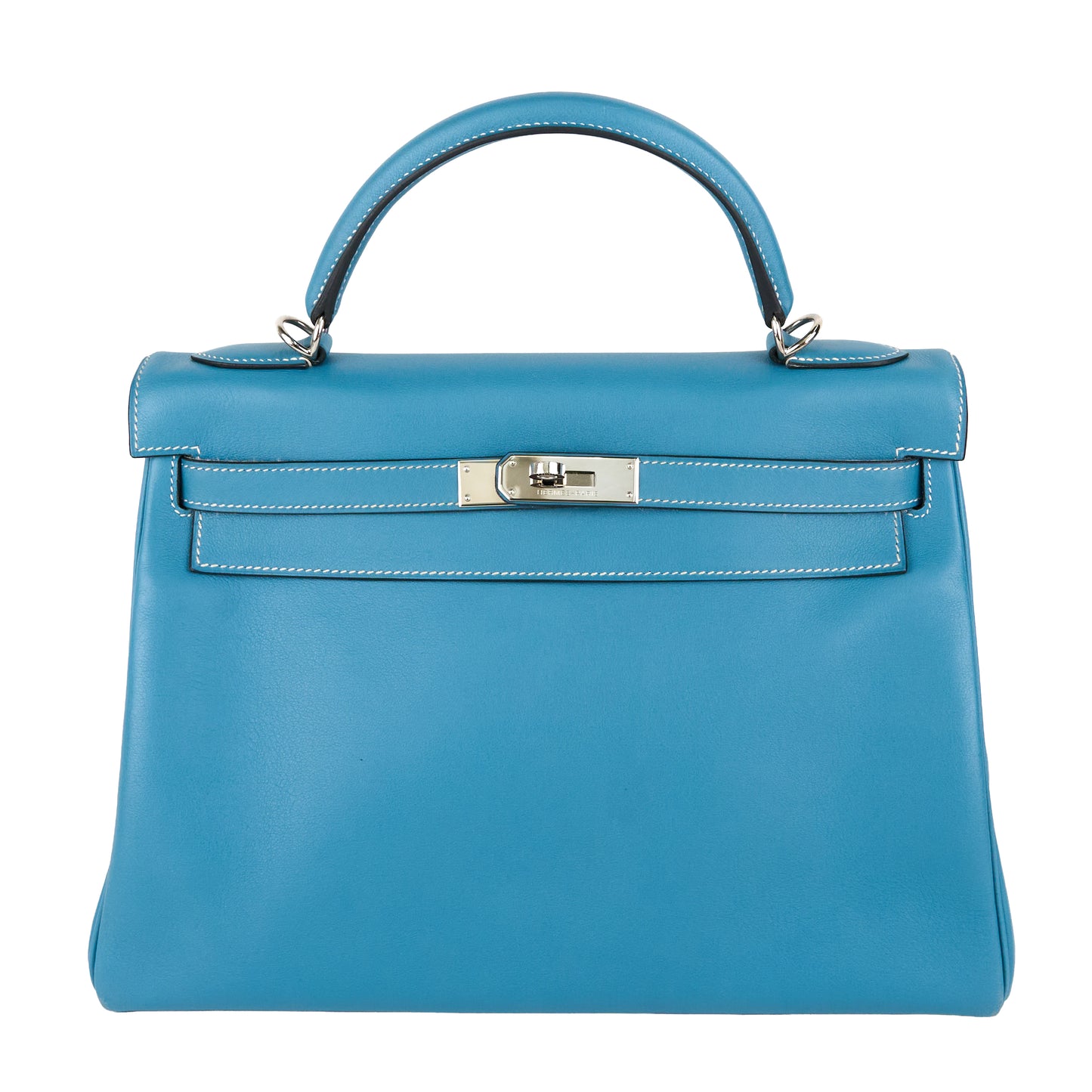 Hermes| Kelly 32 Handbag Blue Jean Swift 2005
