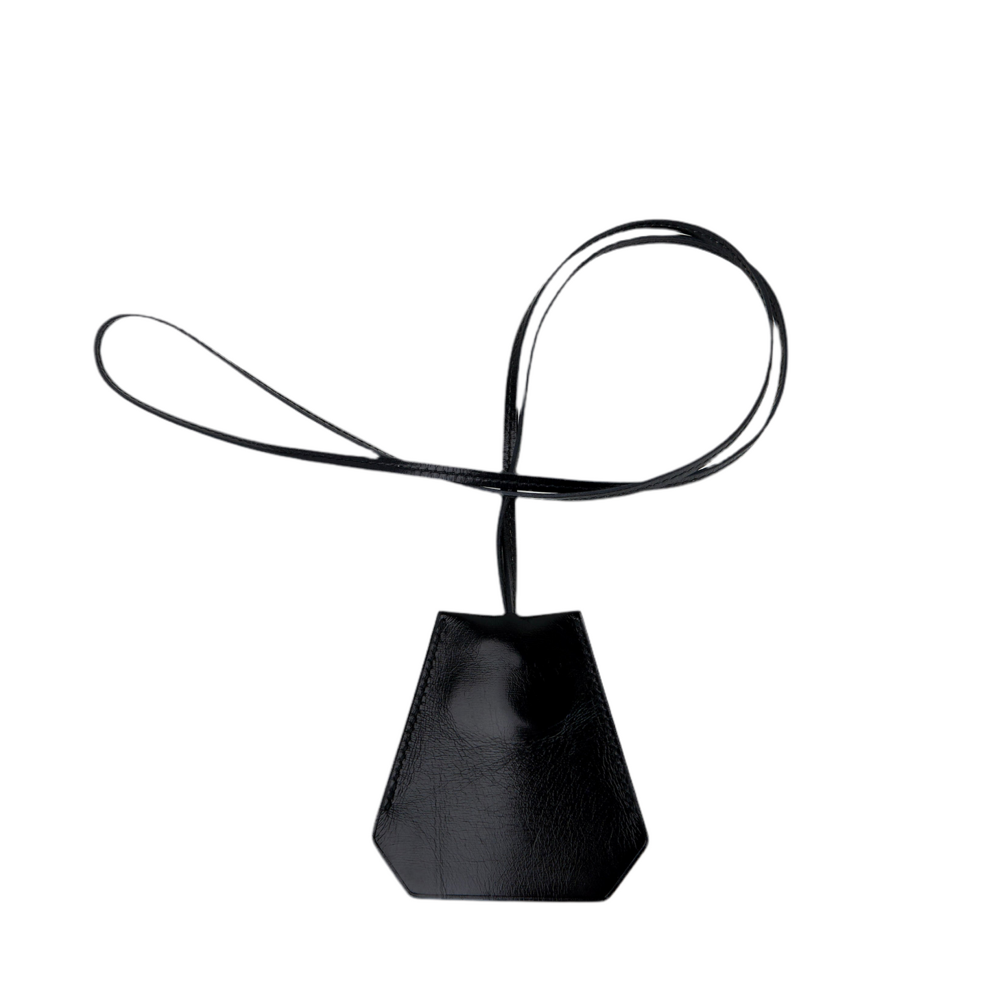 Hermes |Black Clochette Box Calf Necklace 1999